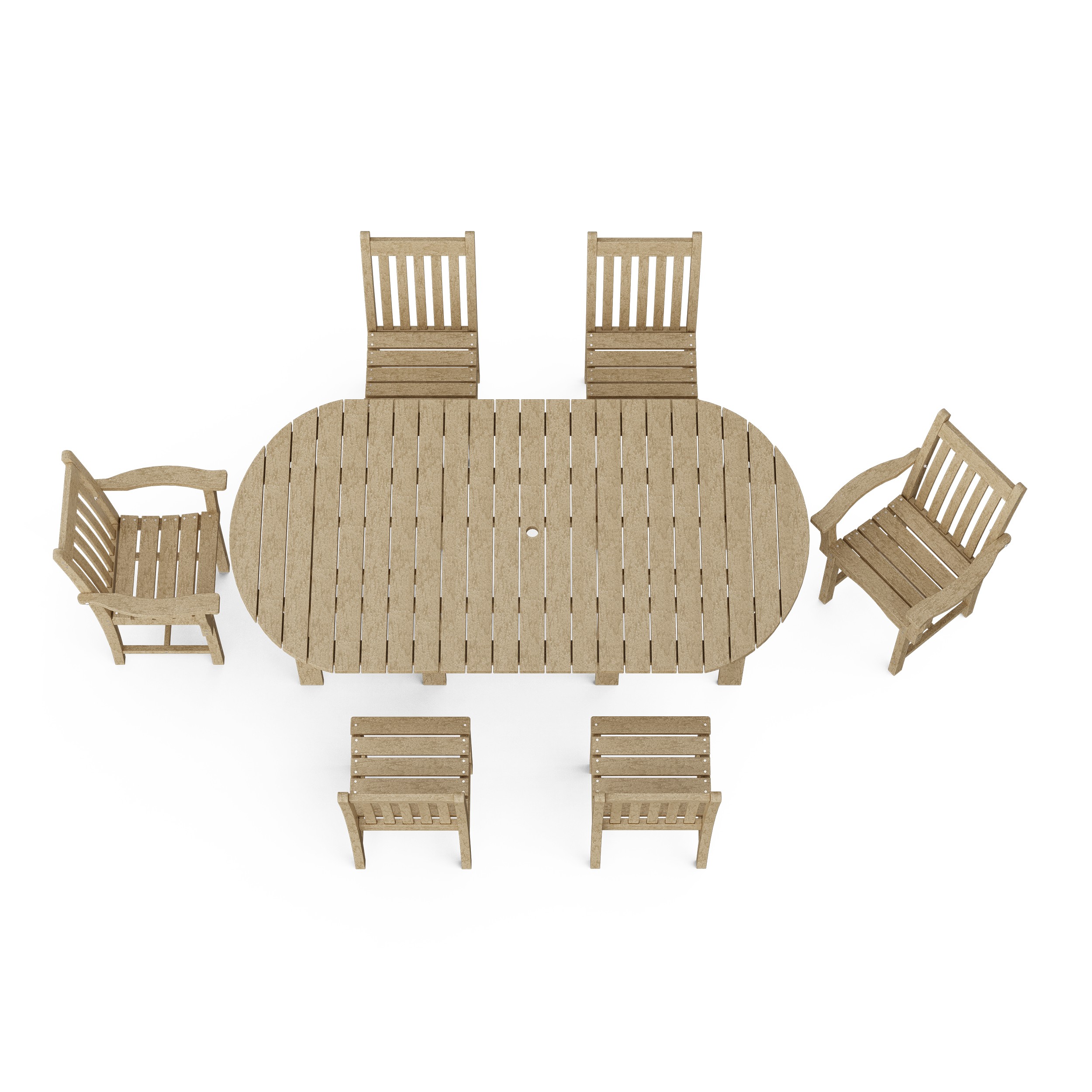 Classic 7-Piece Oval Dining Set