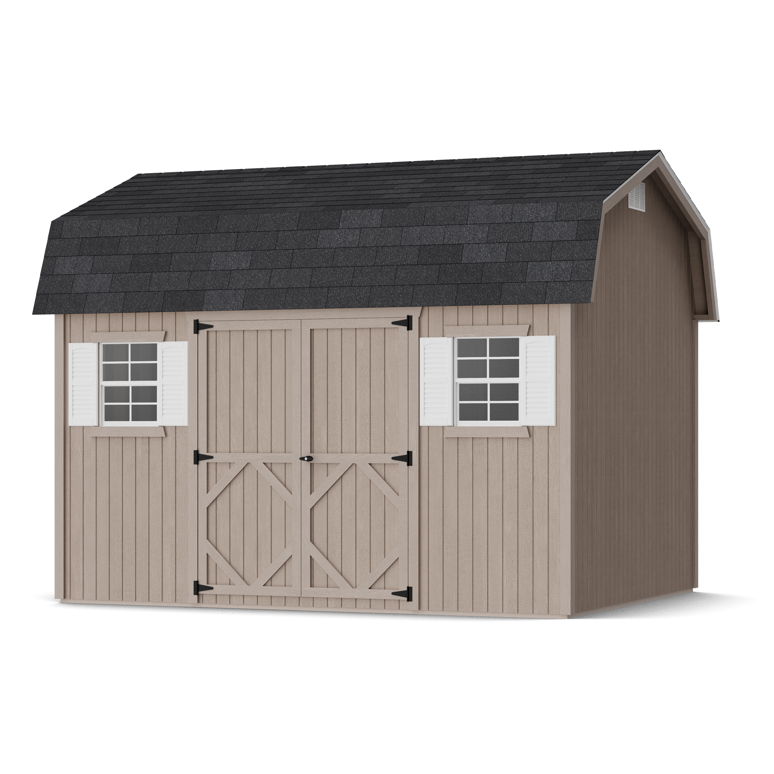 Rendering of Classic Workshop Barn Shed in assembly process ready to be painted.