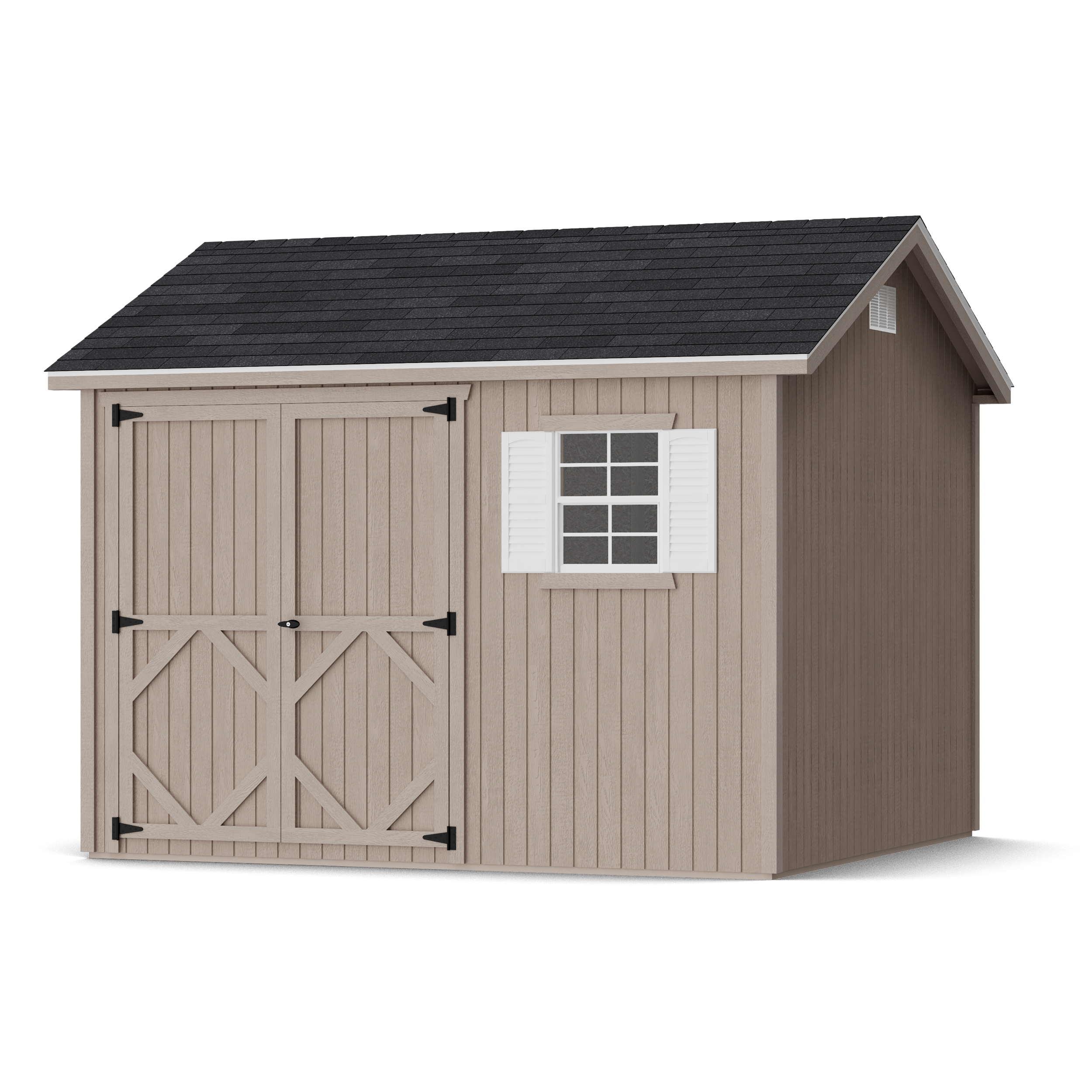 Rendering of Classic Workshop Shed in assembly process ready to be painted.
