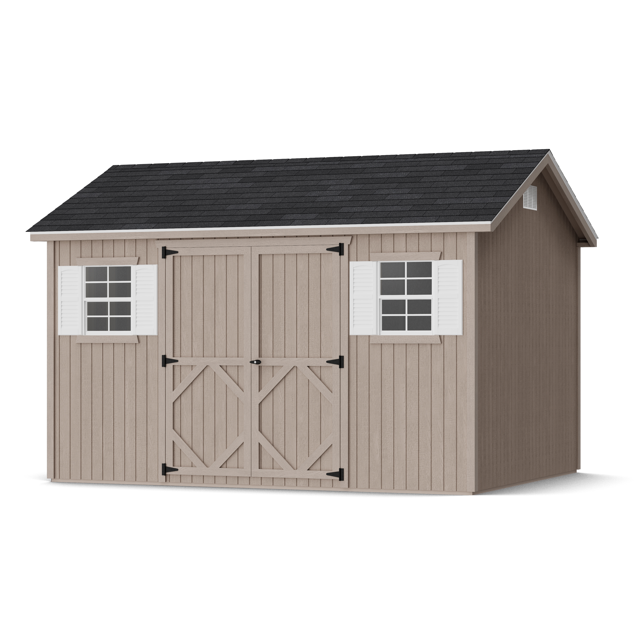 Rendering of Classic Workshop Shed in assembly process ready to be painted.