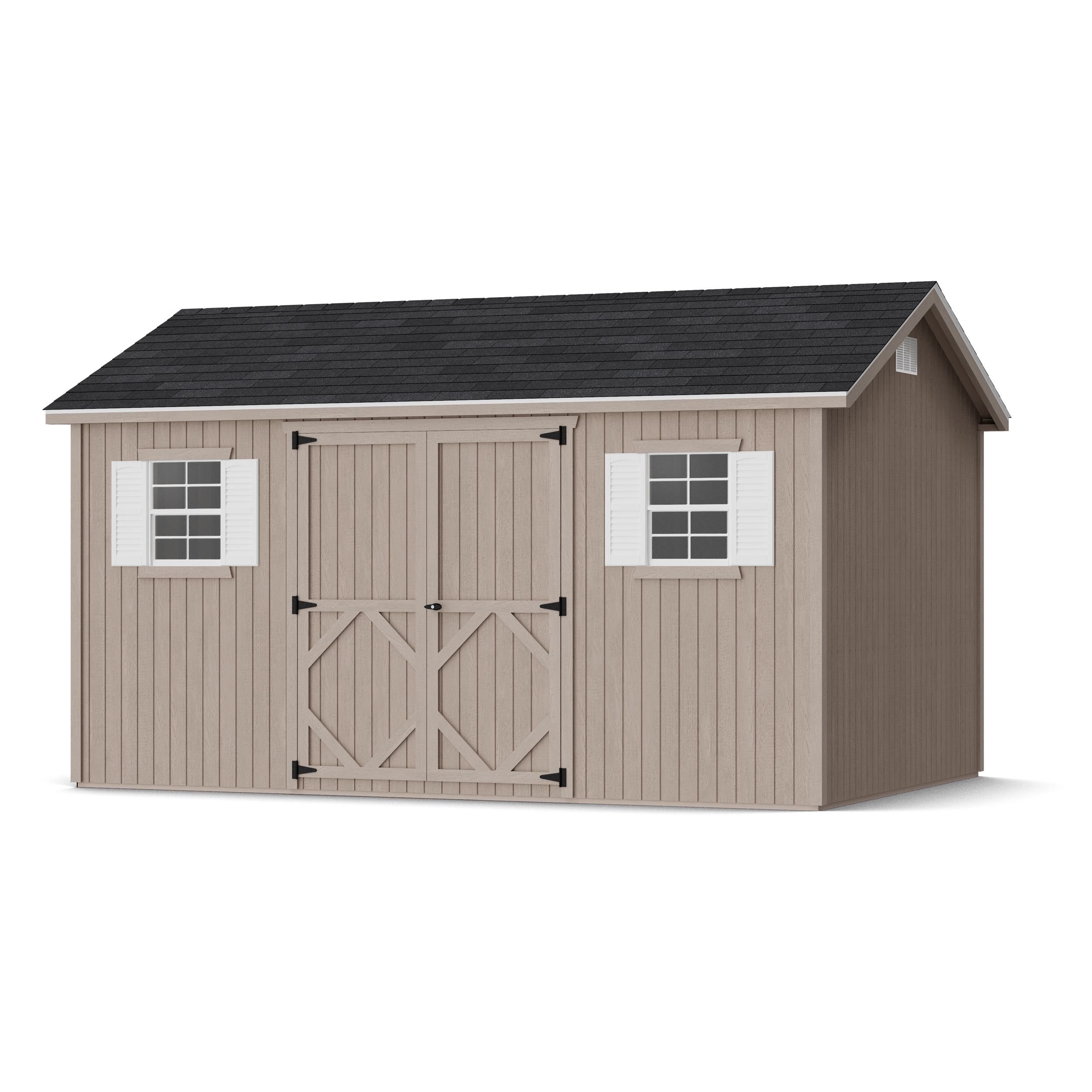 Rendering of Classic Workshop Shed in assembly process ready to be painted.