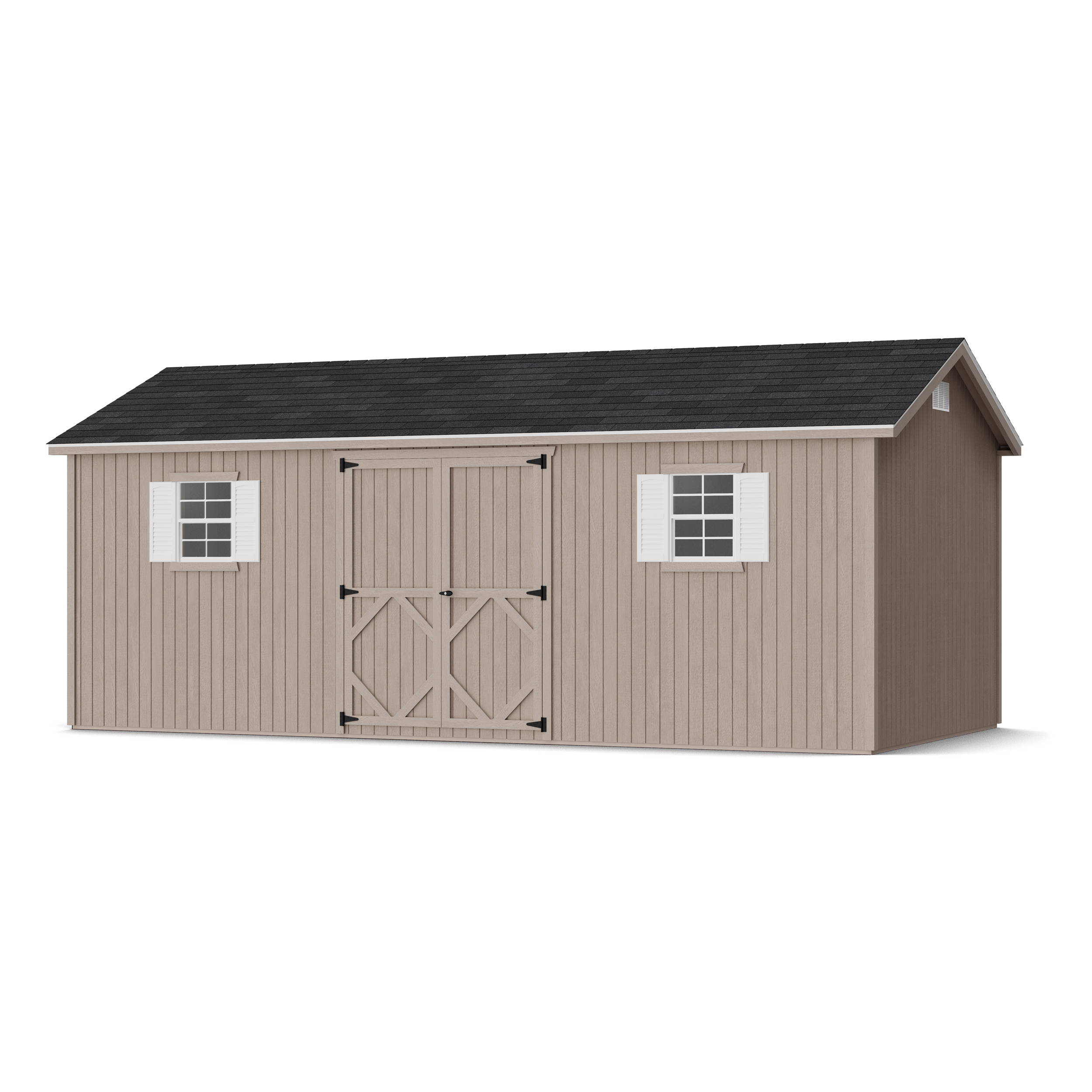 Rendering of Classic Workshop Shed in assembly process ready to be painted.