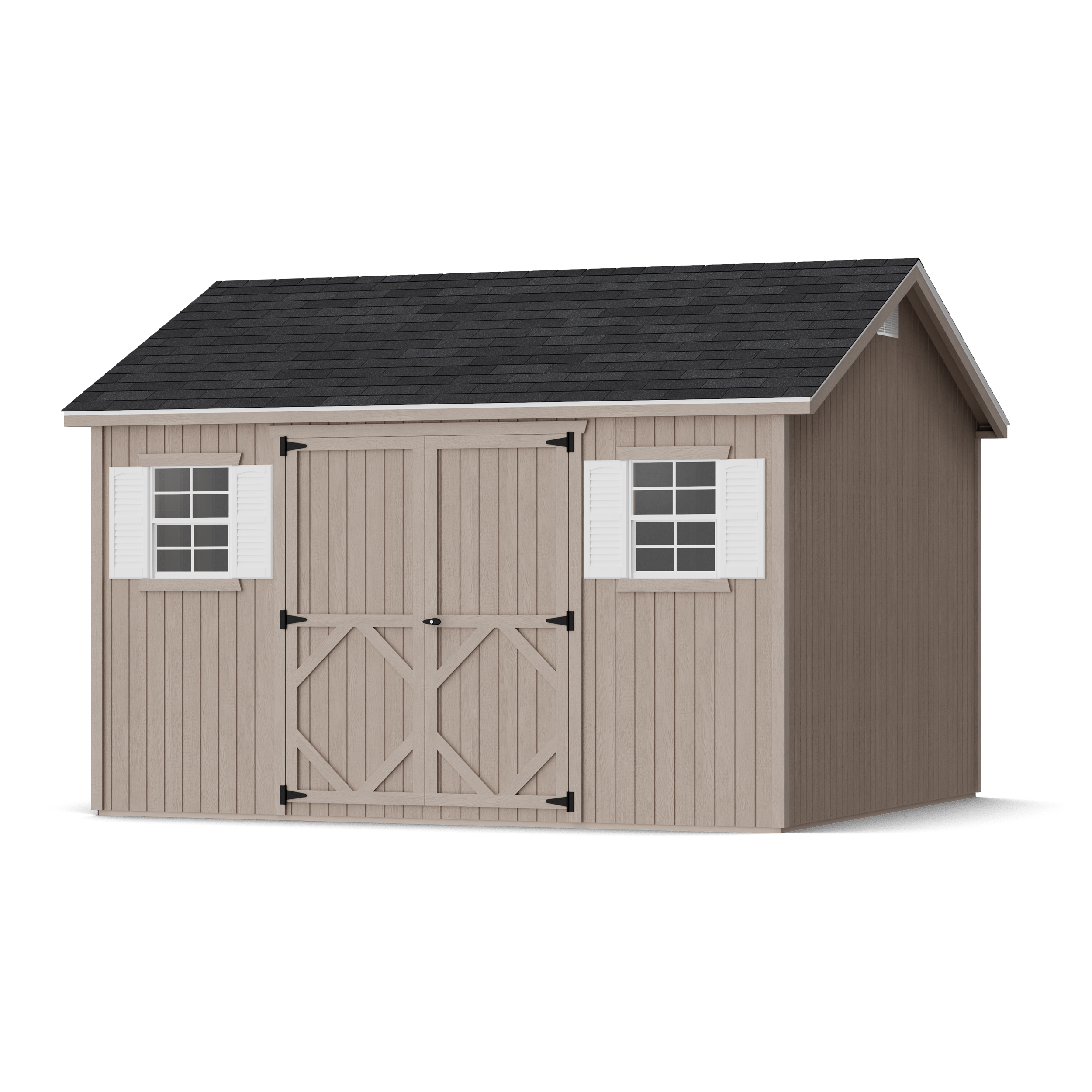 Rendering of Classic Workshop Shed in assembly process ready to be painted.