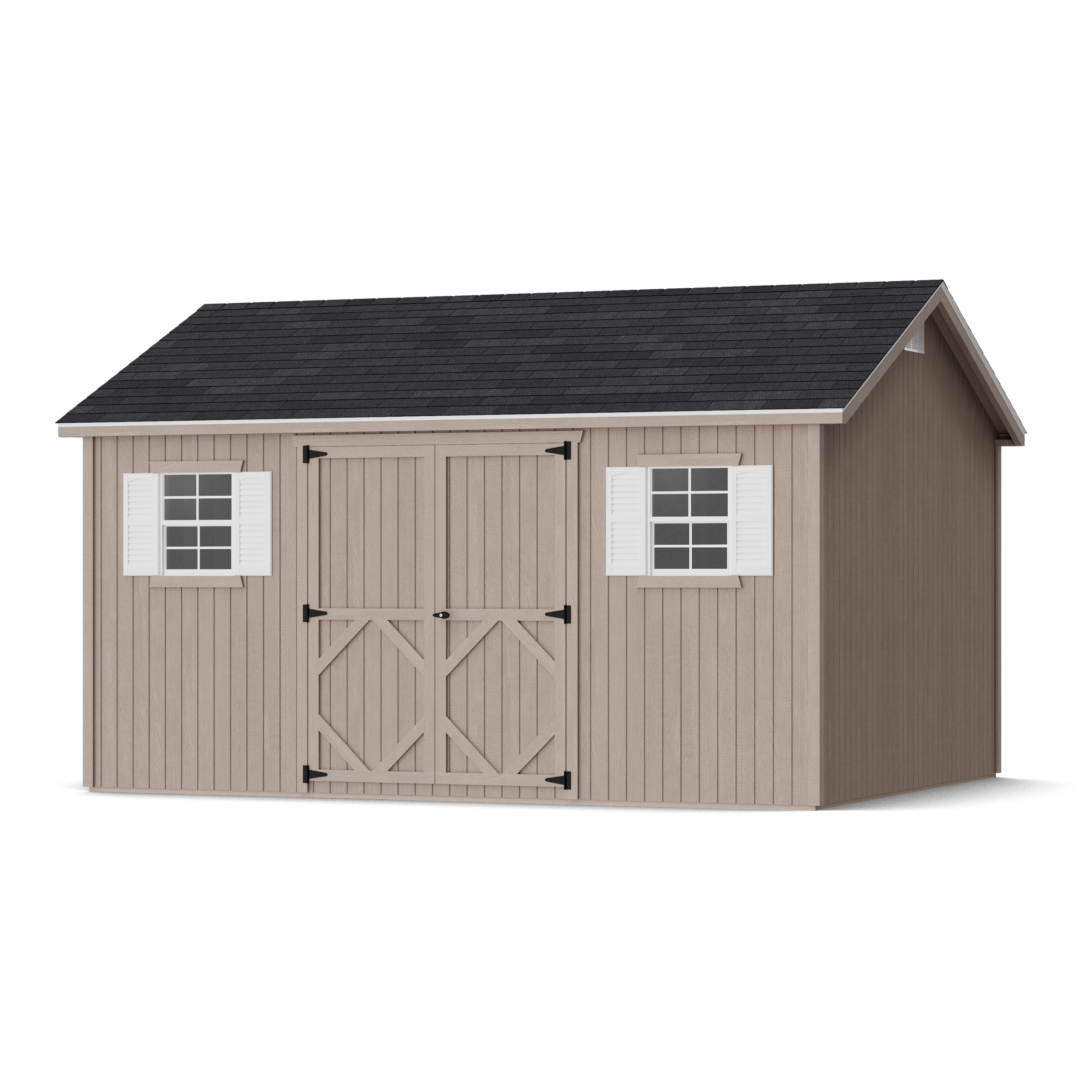 Rendering of Classic Workshop Shed in assembly process ready to be painted.