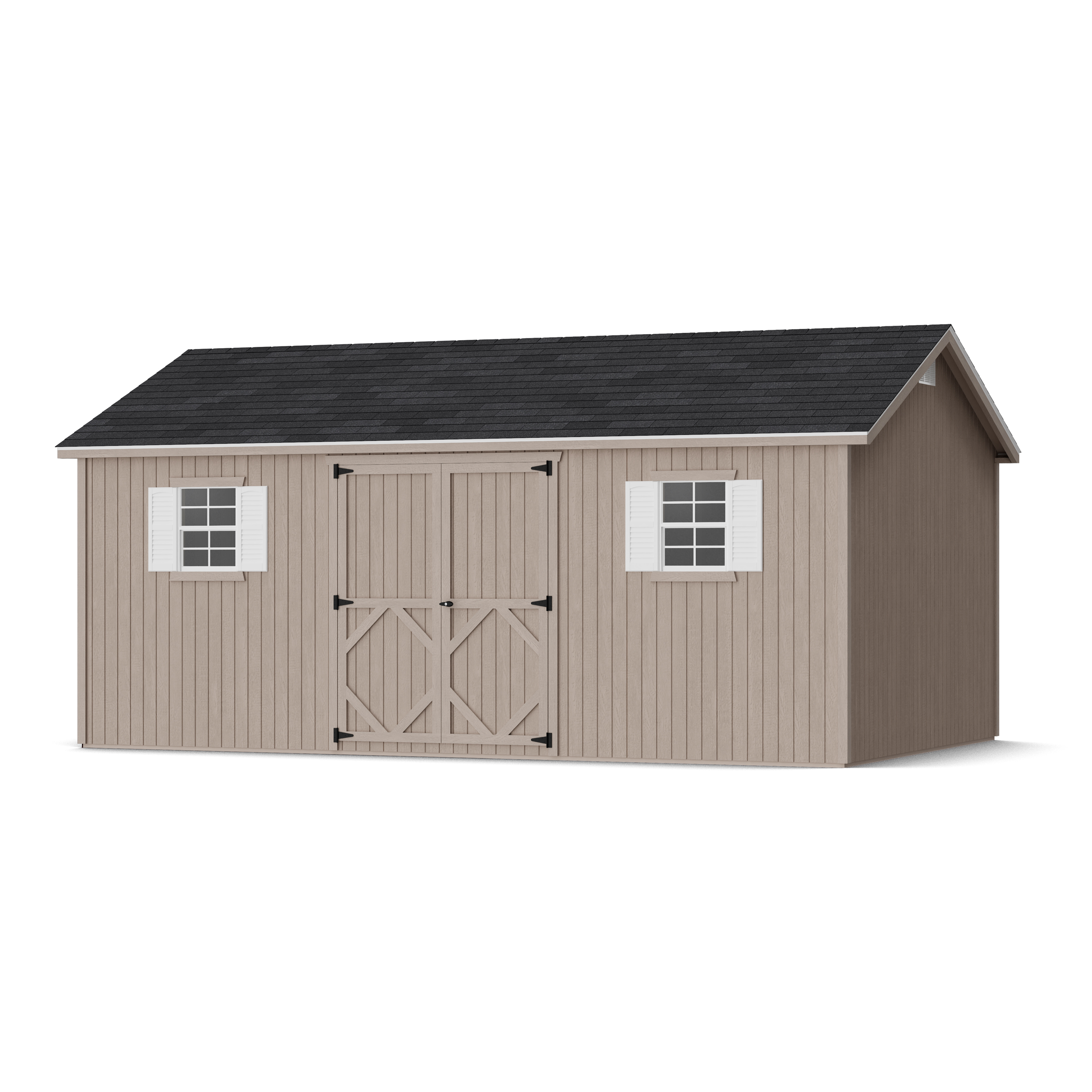 Rendering of Classic Workshop Shed in assembly process ready to be painted.