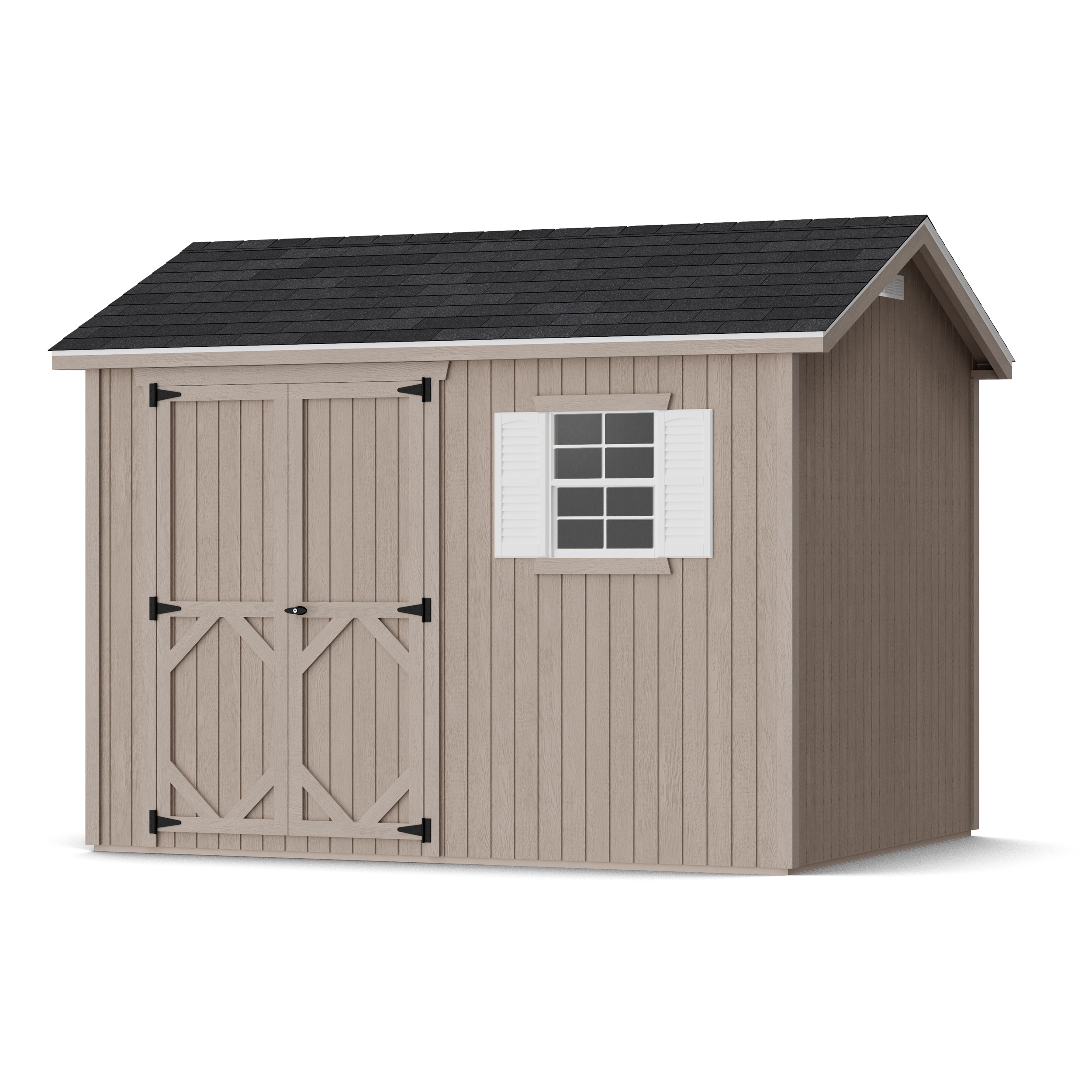 Rendering of Classic Workshop Shed in assembly process ready to be painted.