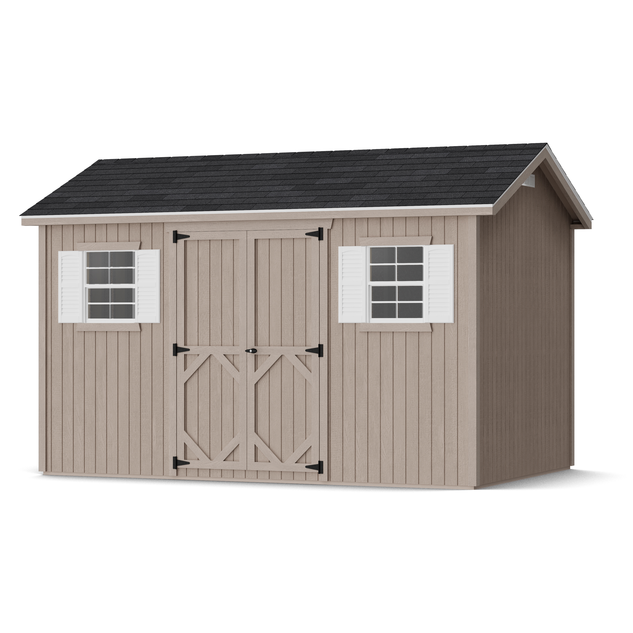 Rendering of Classic Workshop Shed in assembly process ready to be painted.