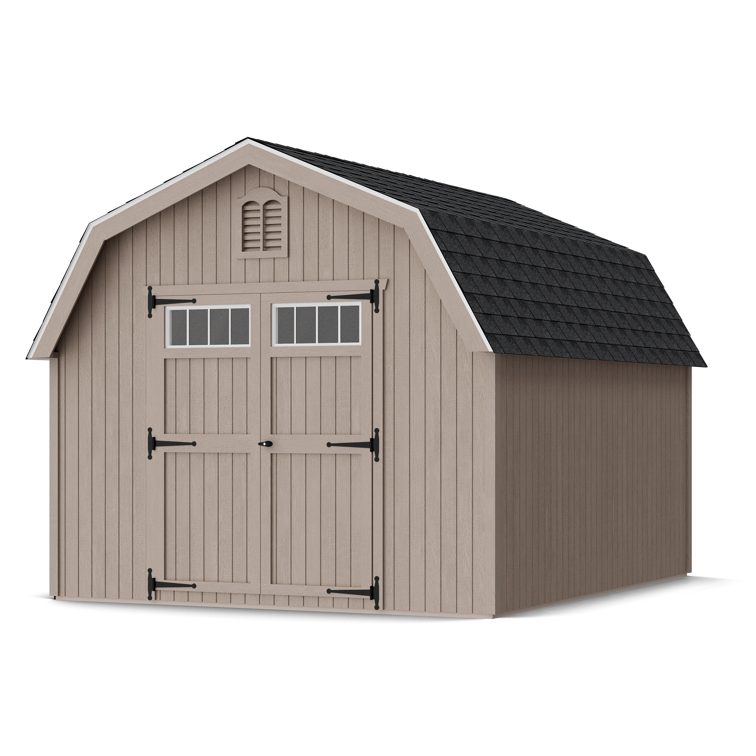 Rendering of Colonial Greenfield Barn Shed in assembly process ready to be painted.