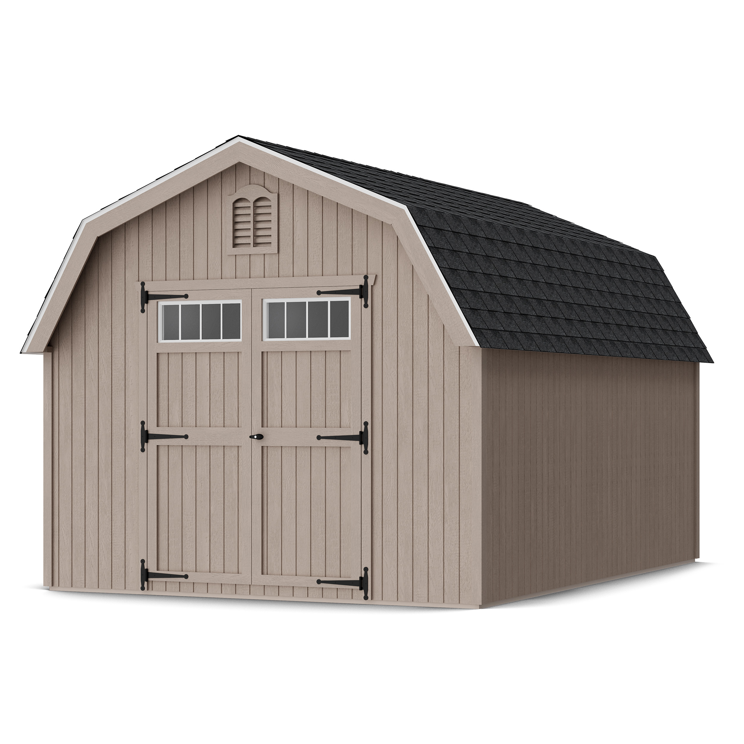 Rendering of Colonial Greenfield Barn Shed in assembly process ready to be painted.