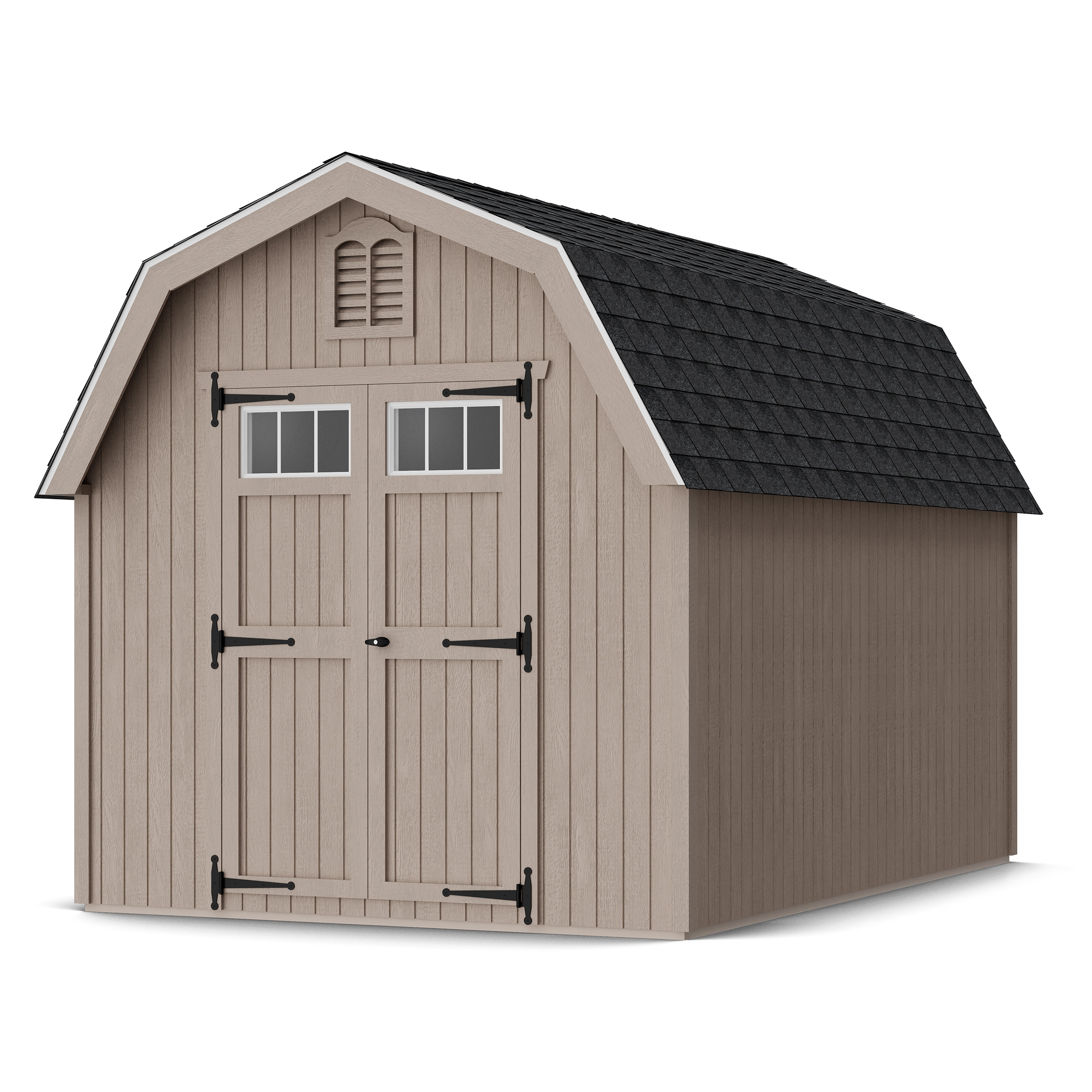 Rendering of Colonial Greenfield Barn Shed in assembly process ready to be painted.