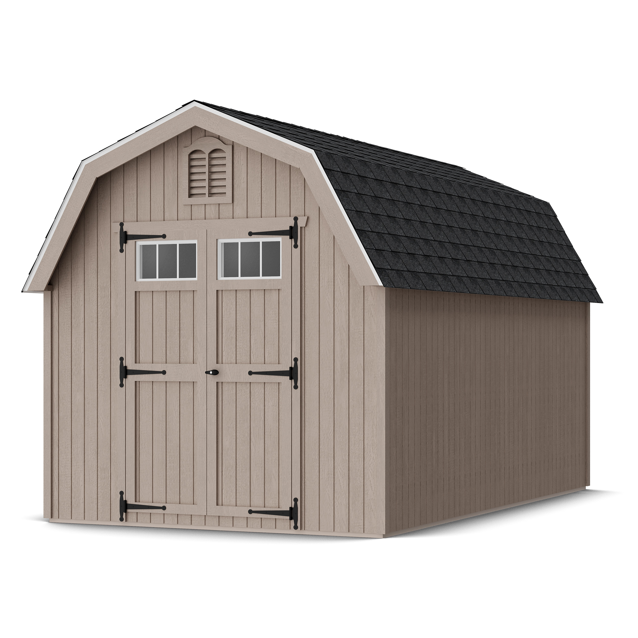 Rendering of Colonial Greenfield Barn Shed in assembly process ready to be painted.
