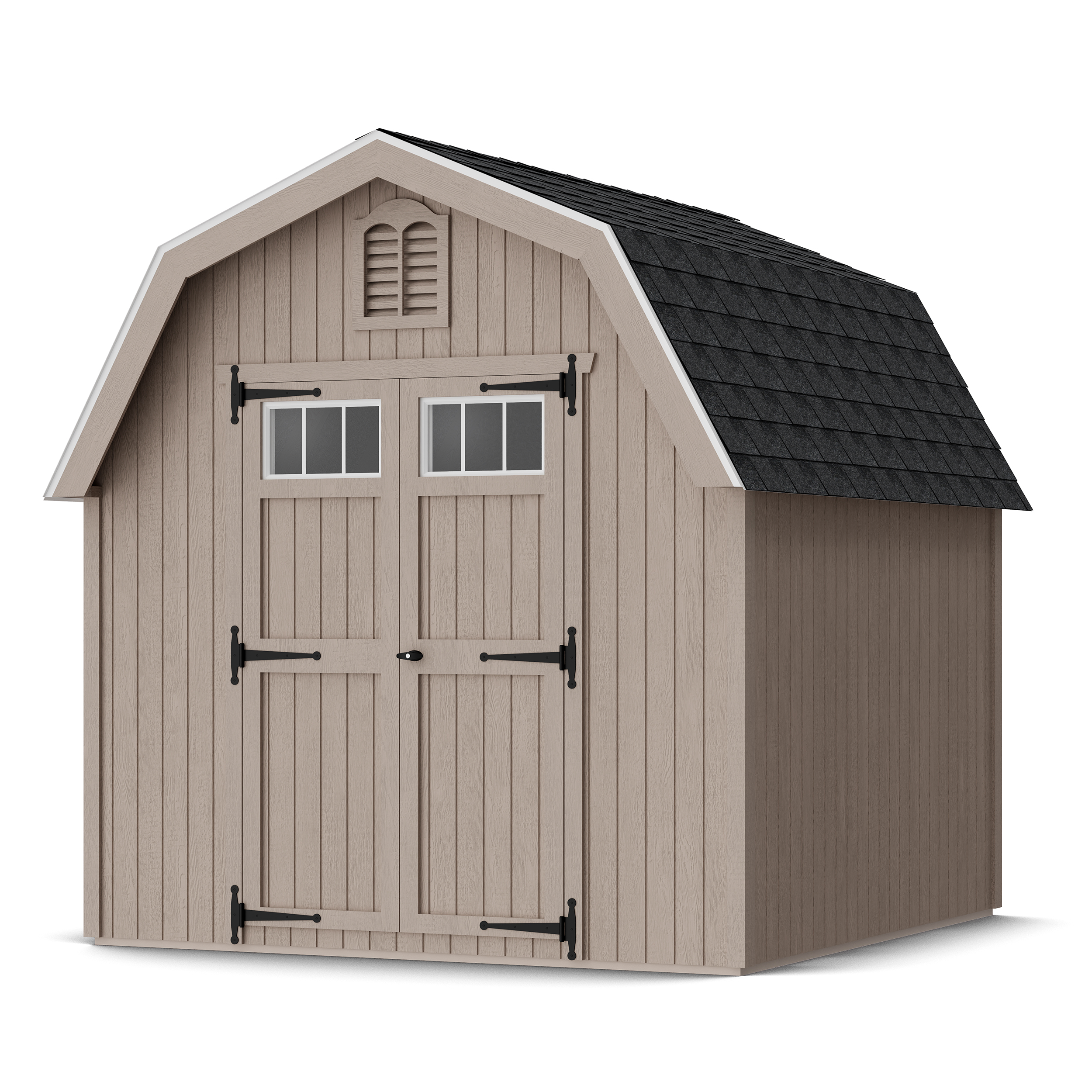 Rendering of Colonial Greenfield Barn Shed in assembly process ready to be painted.
