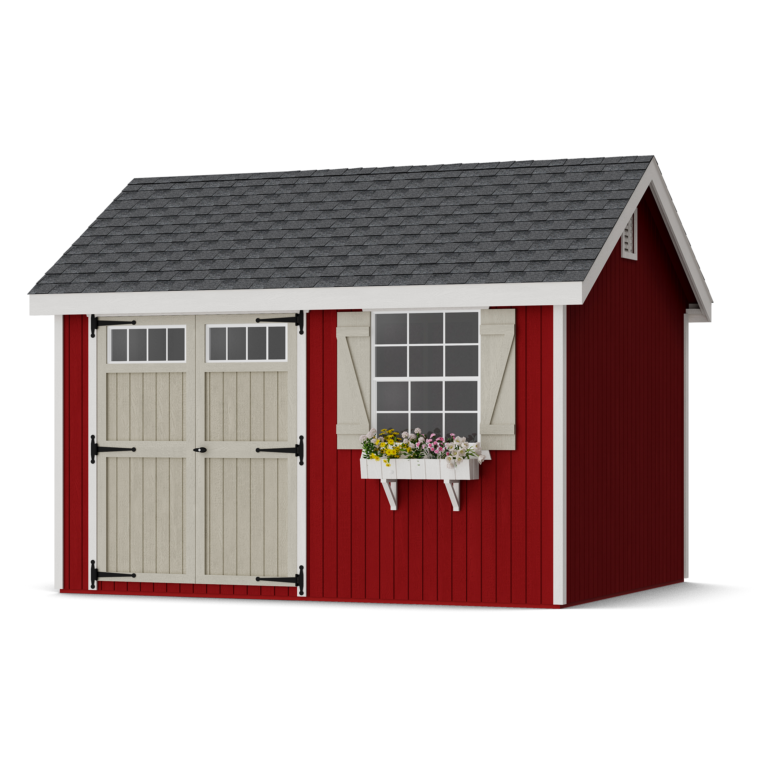 Rendering of Colonial Pinehurst Shed with shingles and paint.