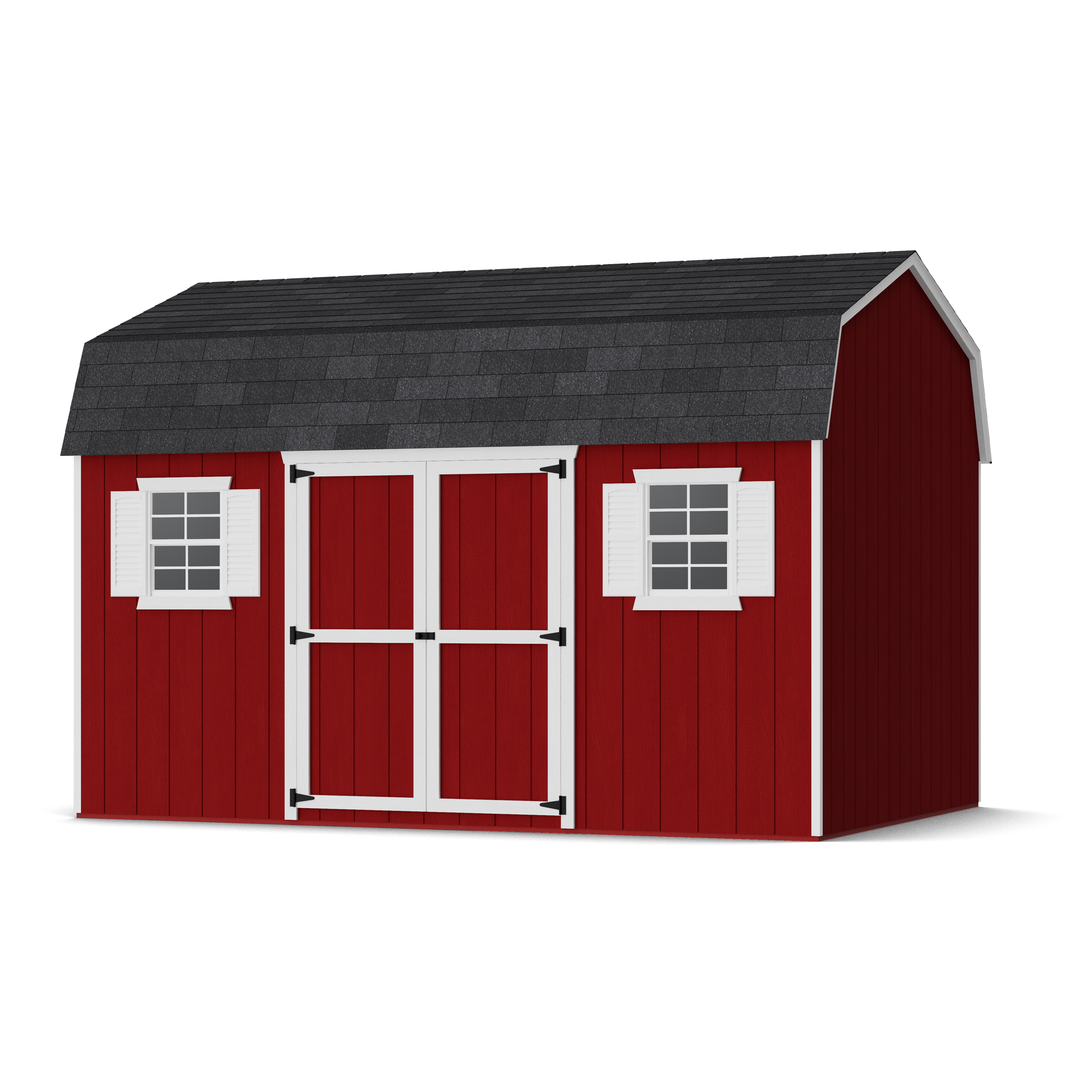 Rendering of Value Workshop Barn Shed with shingles and paint.