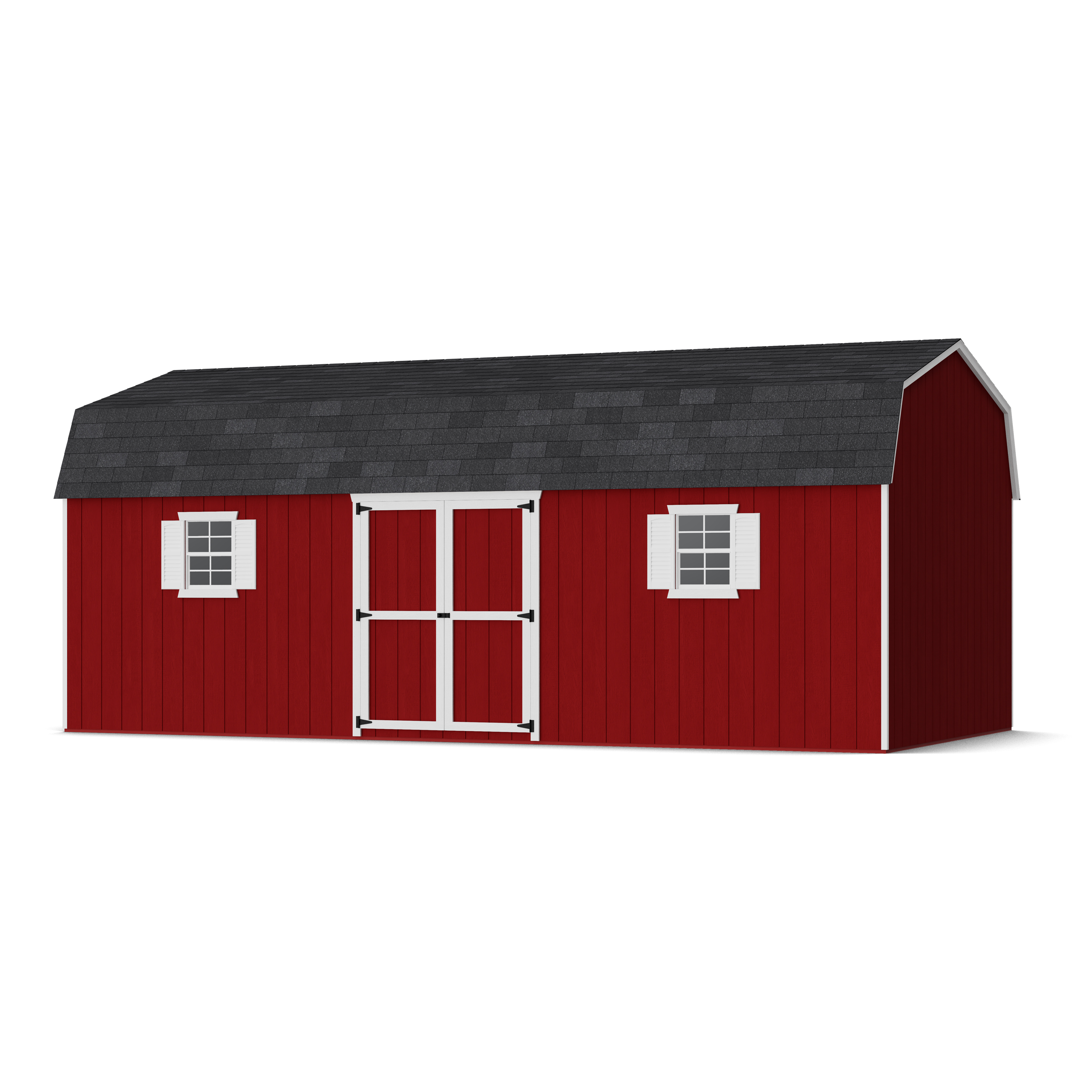 Rendering of Value Workshop Barn Shed with shingles and paint.
