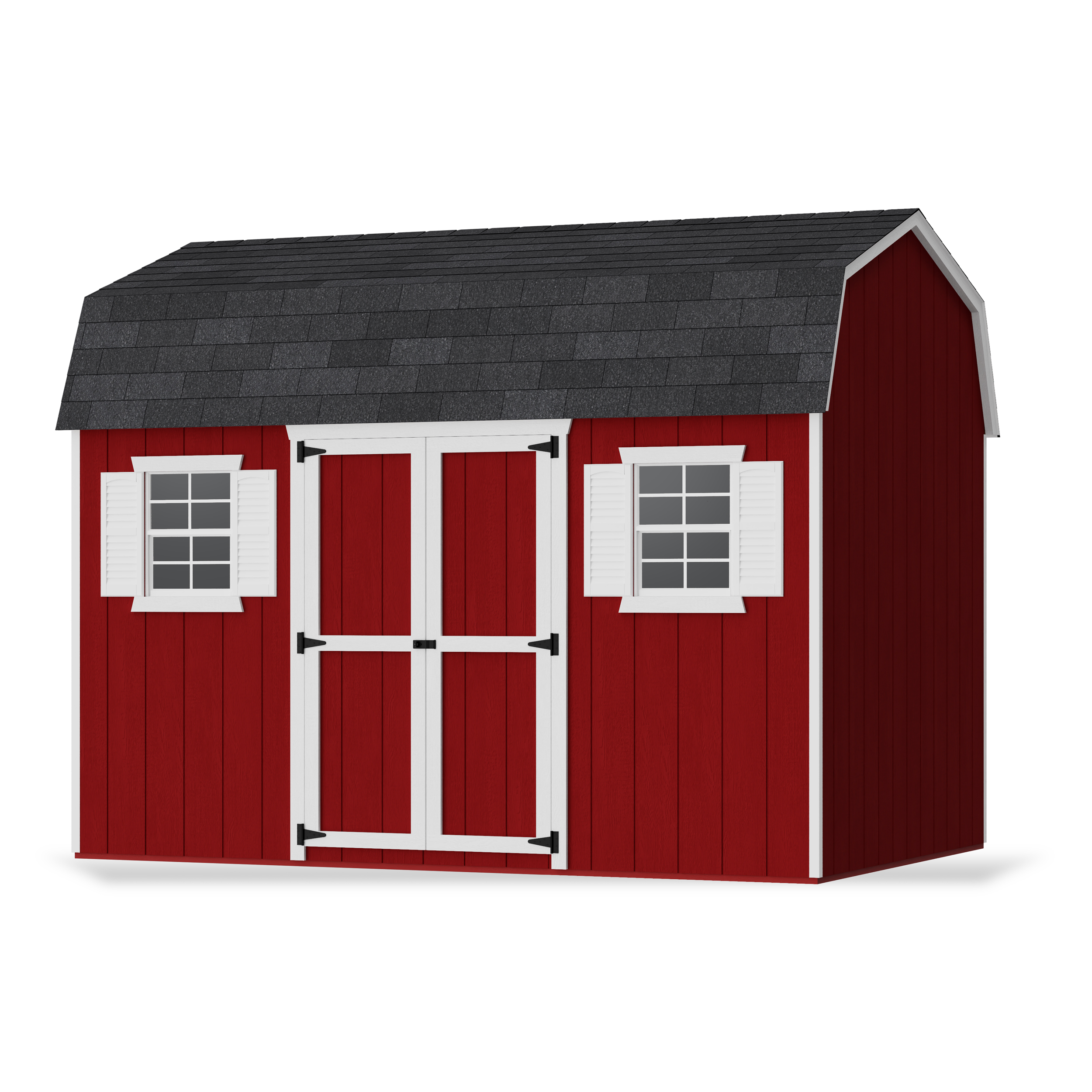Rendering of Value Workshop Barn Shed with shingles and paint.