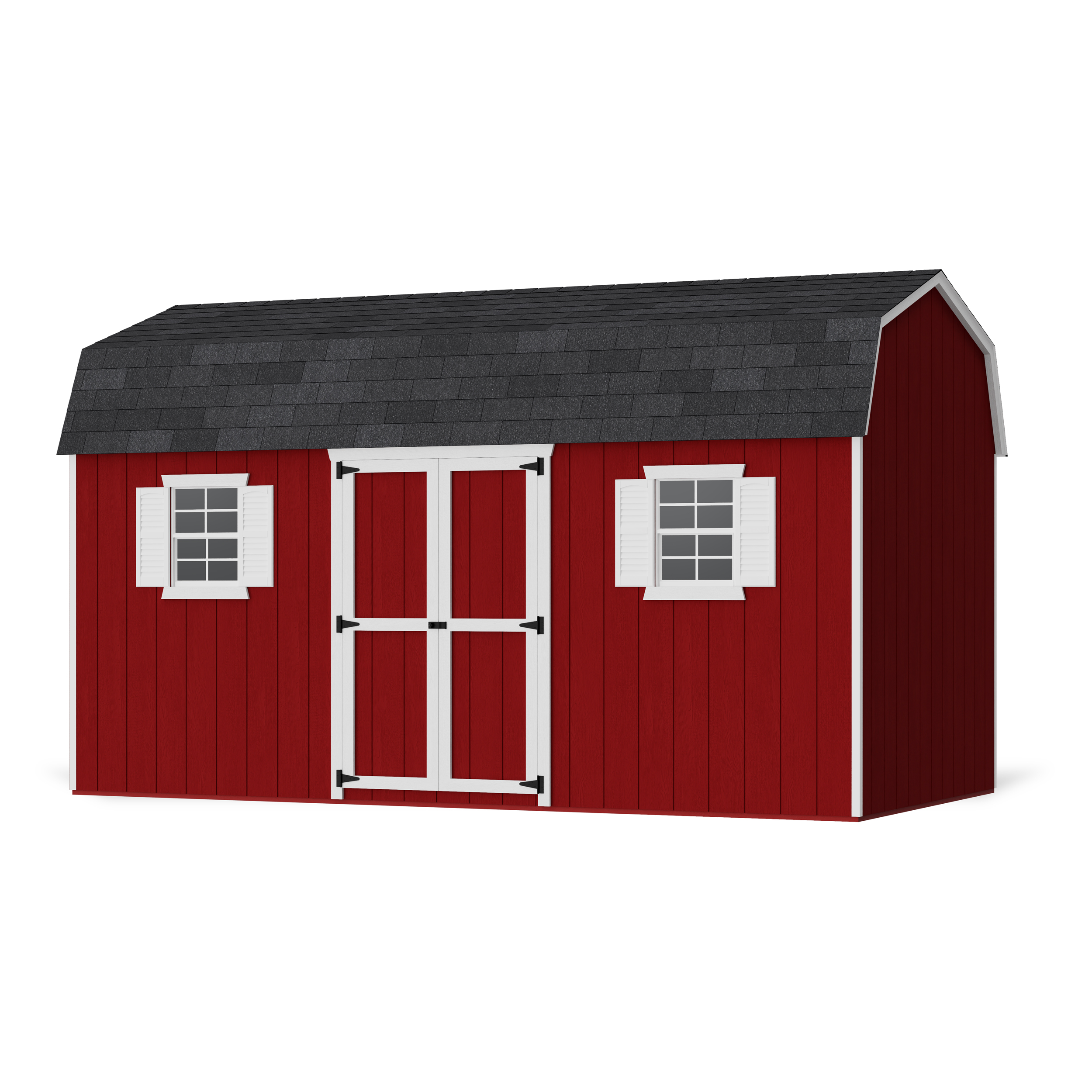 Rendering of Value Workshop Barn Shed with shingles and paint.