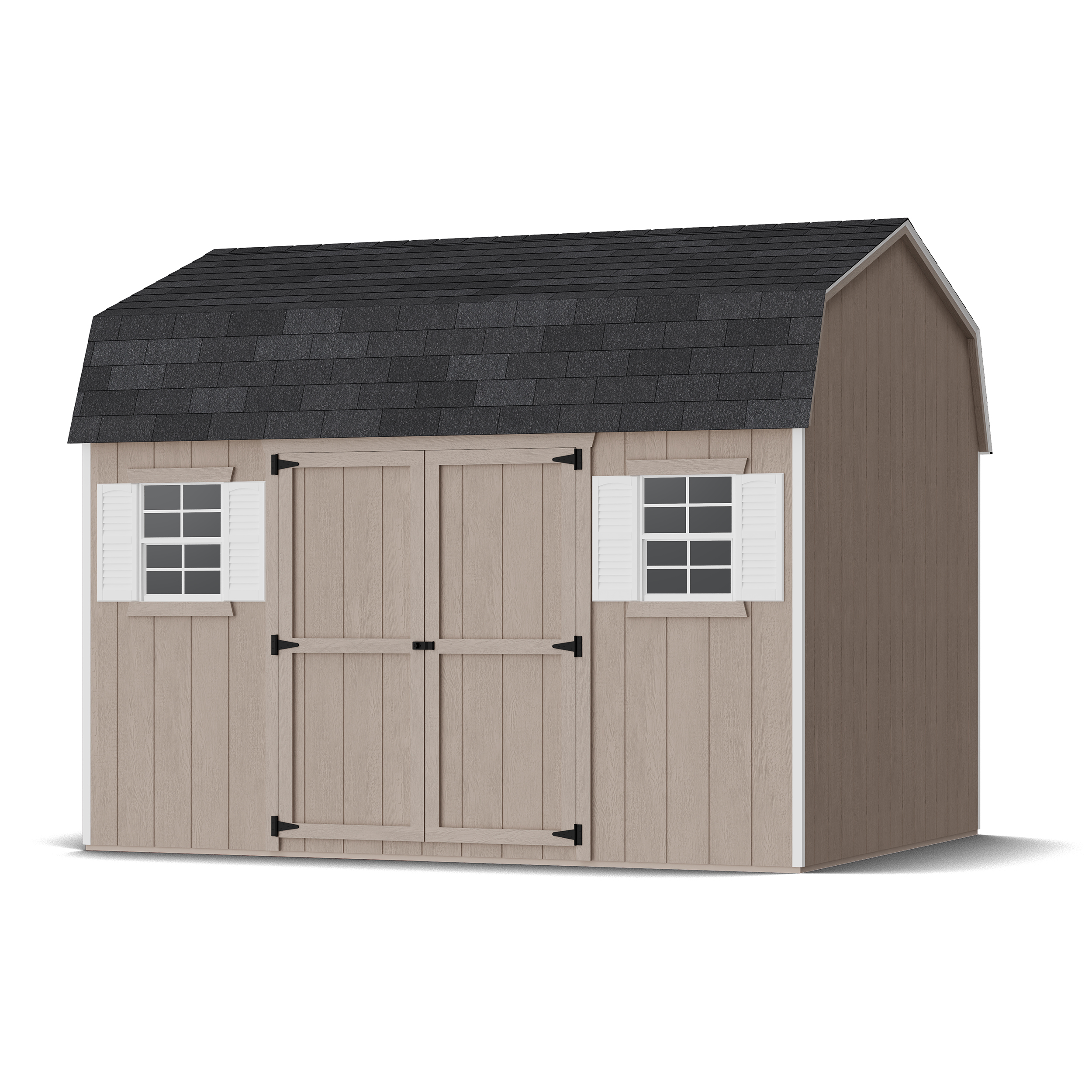 Rendering of Value Workshop Barn Shed in assembly process ready to be painted.