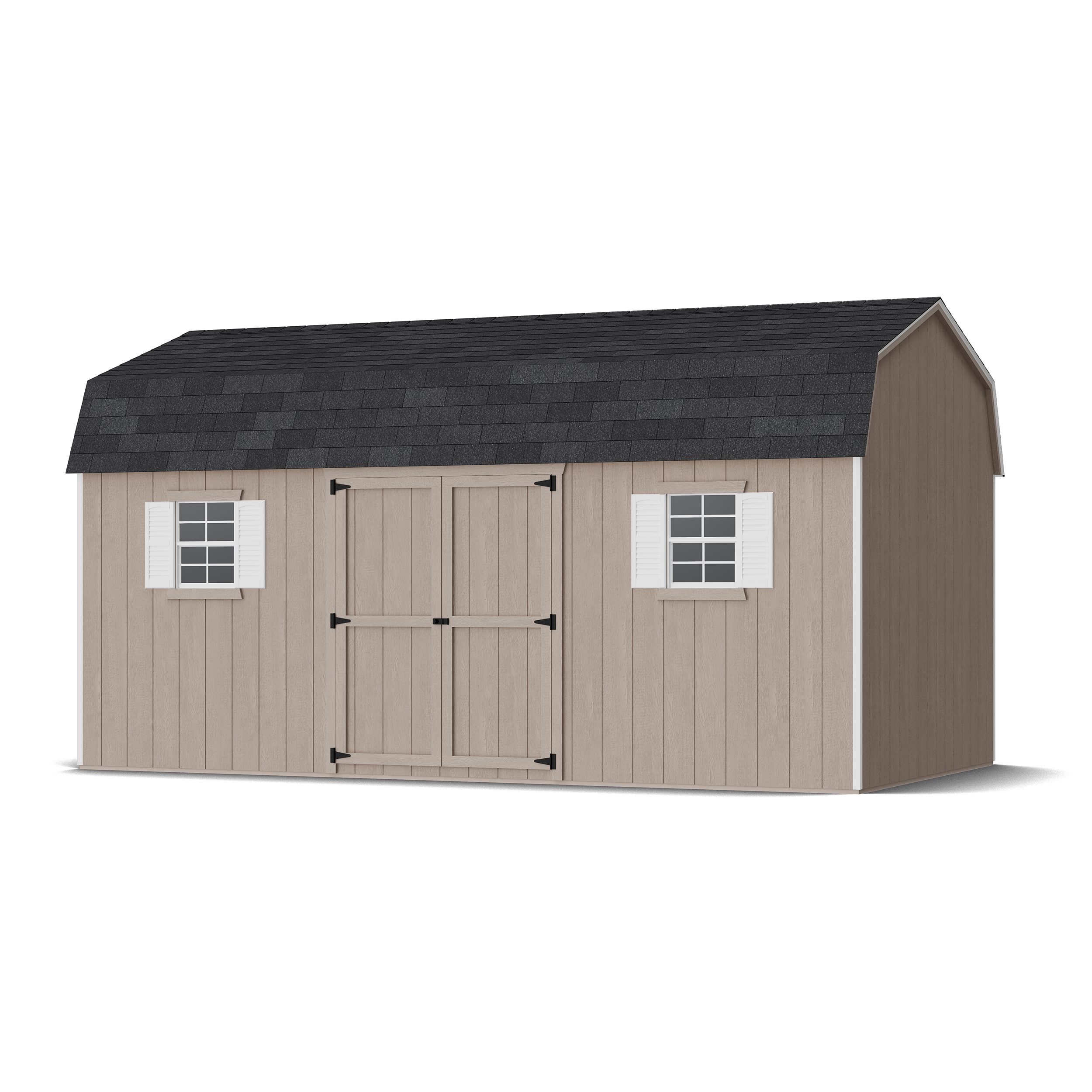 Rendering of Value Workshop Barn Shed in assembly process ready to be painted.