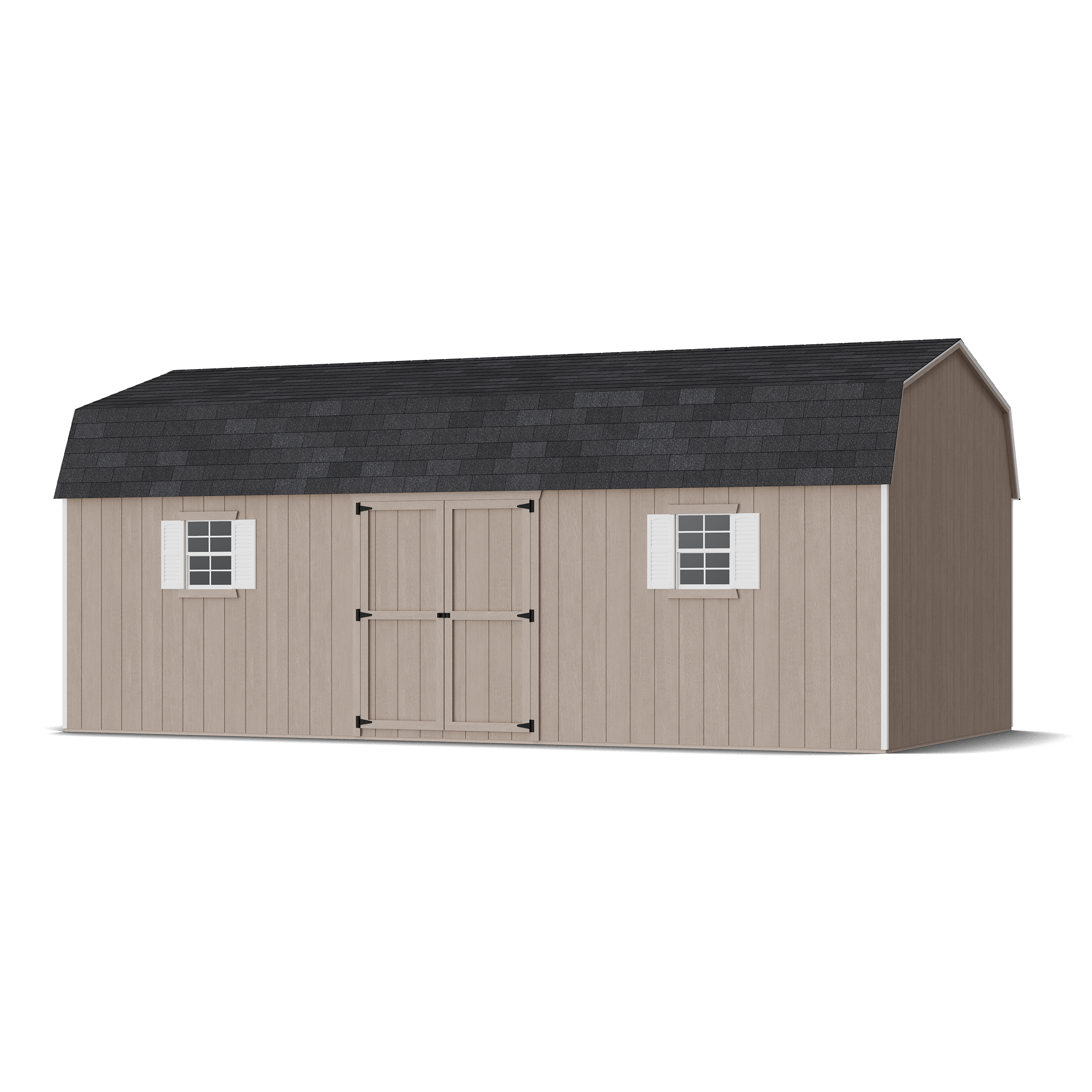 Rendering of Value Workshop Barn Shed in assembly process ready to be painted.