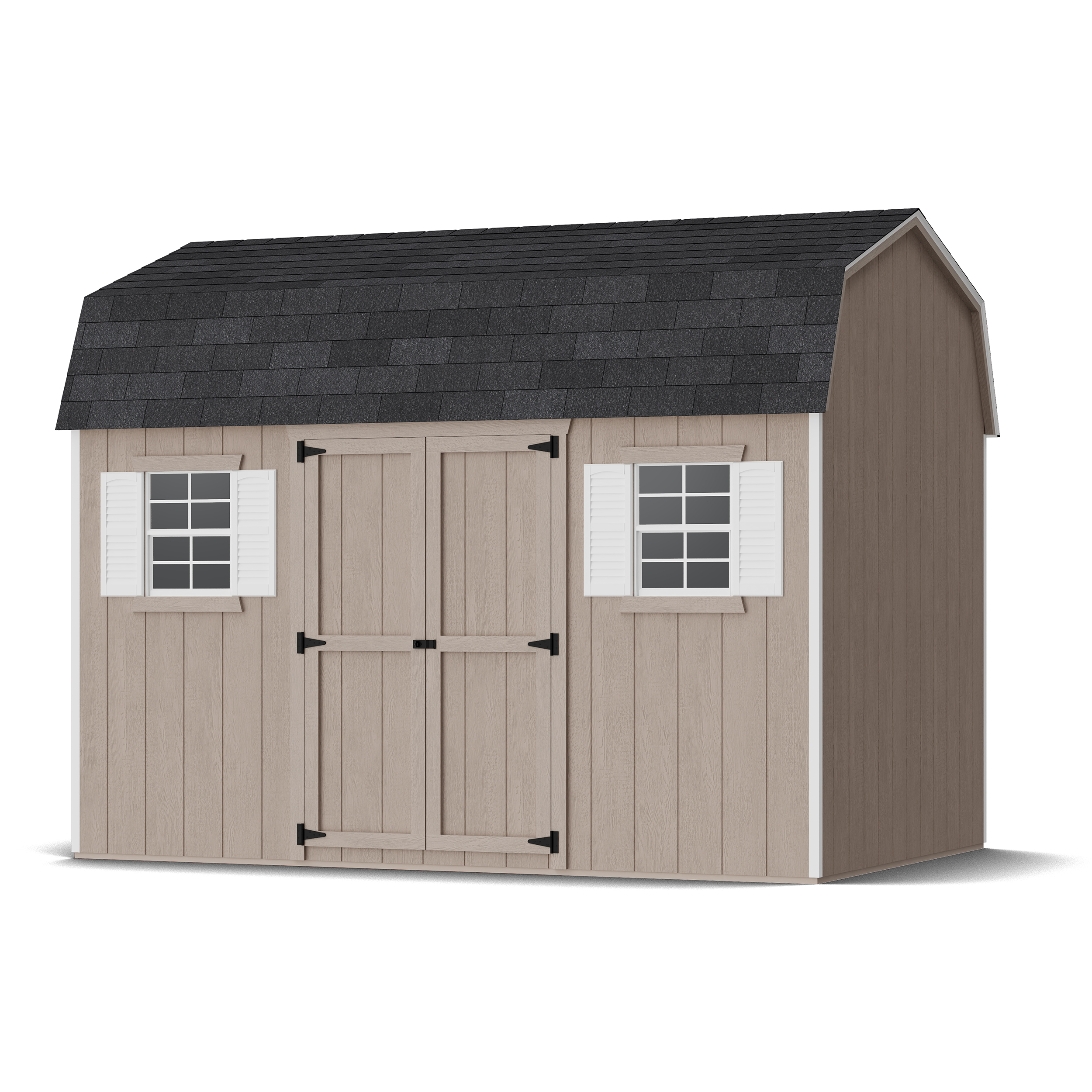 Rendering of Value Workshop Barn Shed in assembly process ready to be painted.