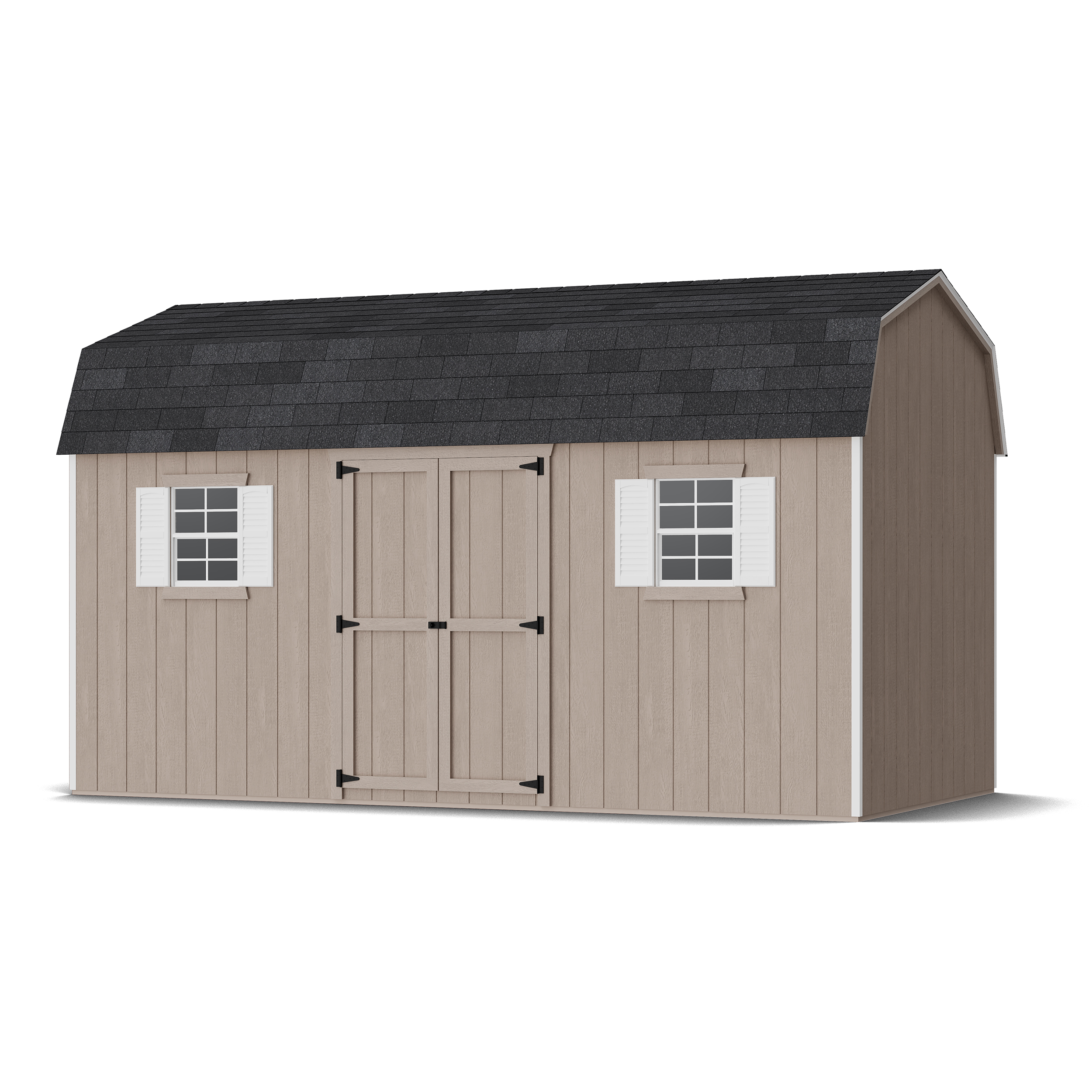 Rendering of Value Workshop Barn Shed in assembly process ready to be painted.