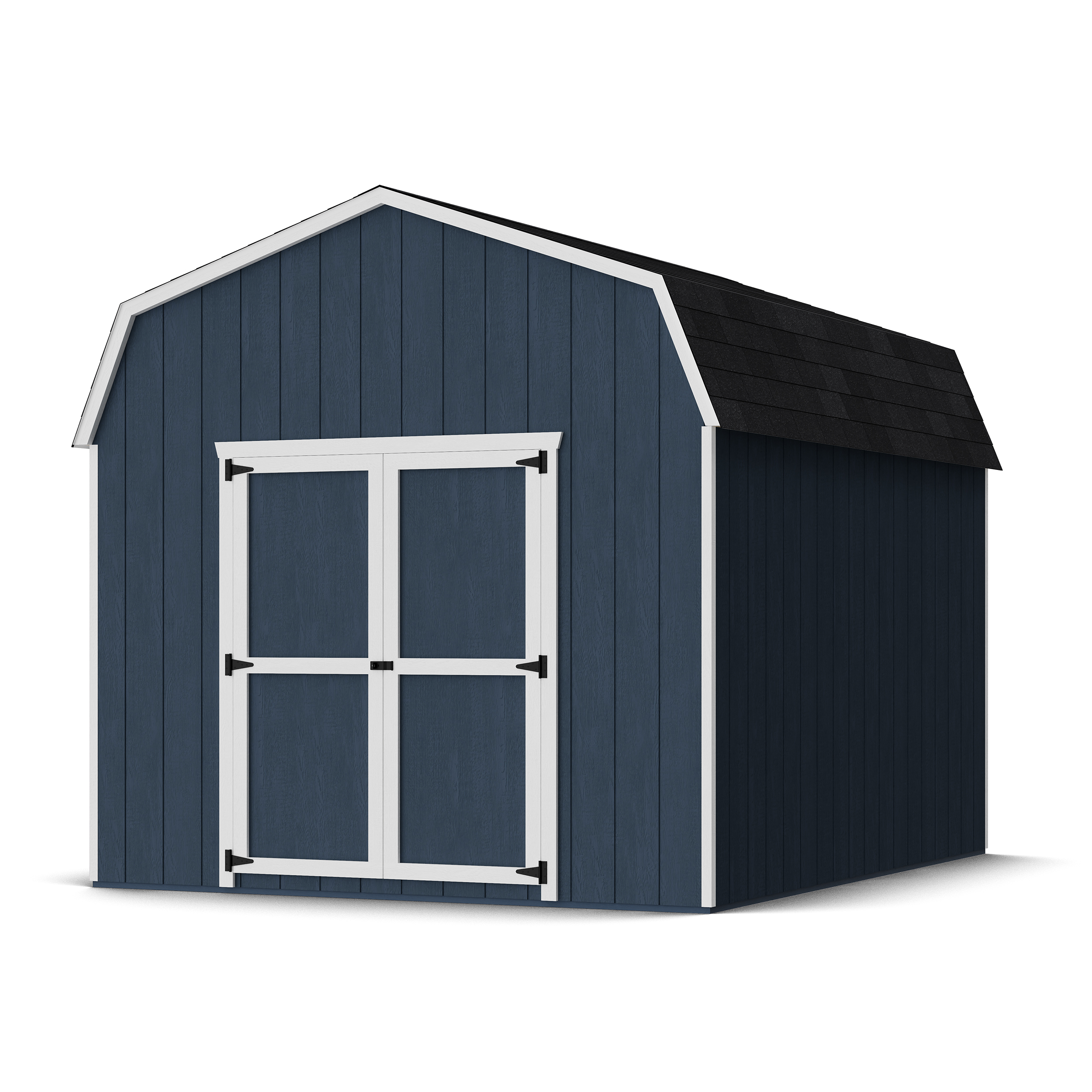 Rendering of Value Gambrel 6' Barn Shed with shingles and paint.