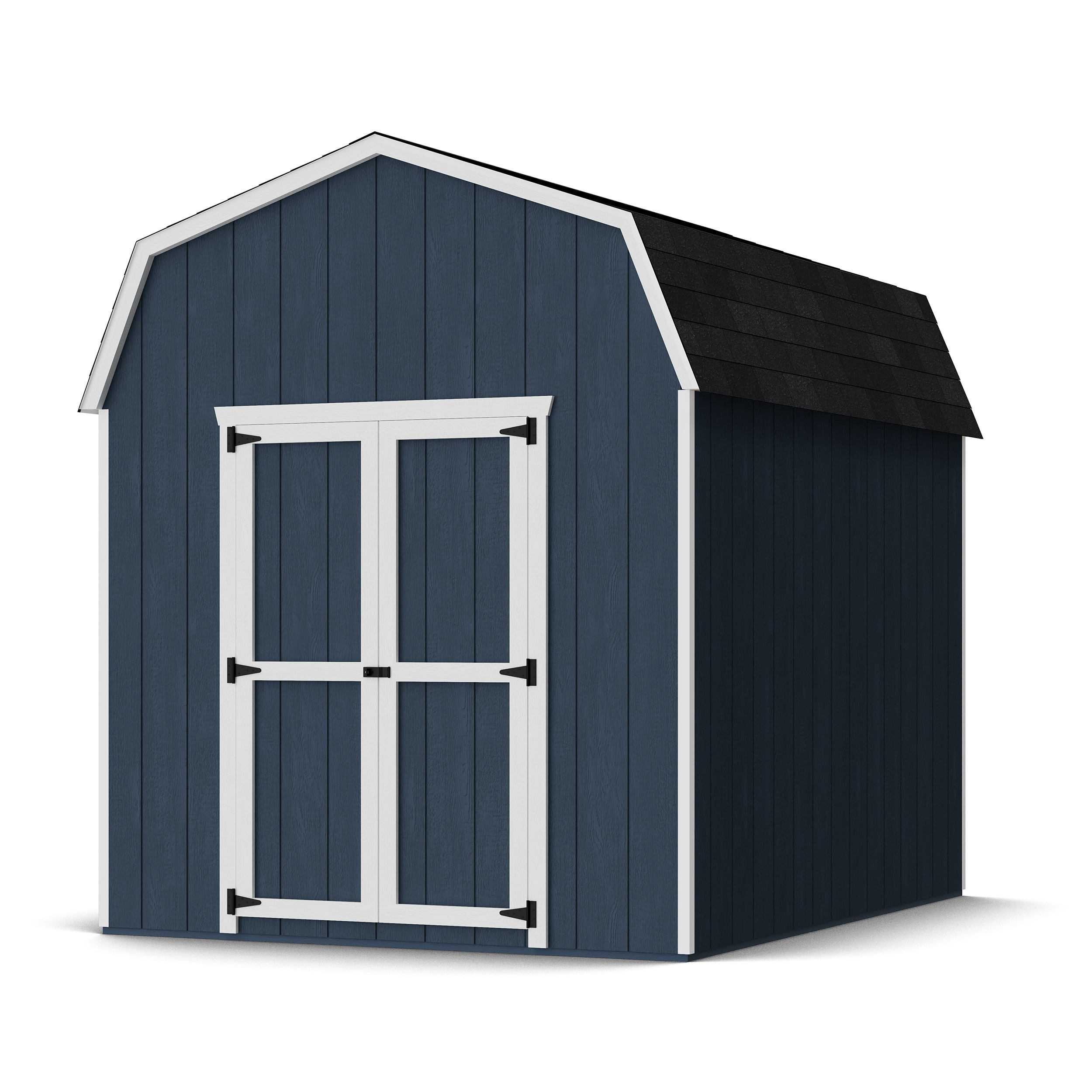 Rendering of Value Gambrel 6' Barn Shed with shingles and paint.