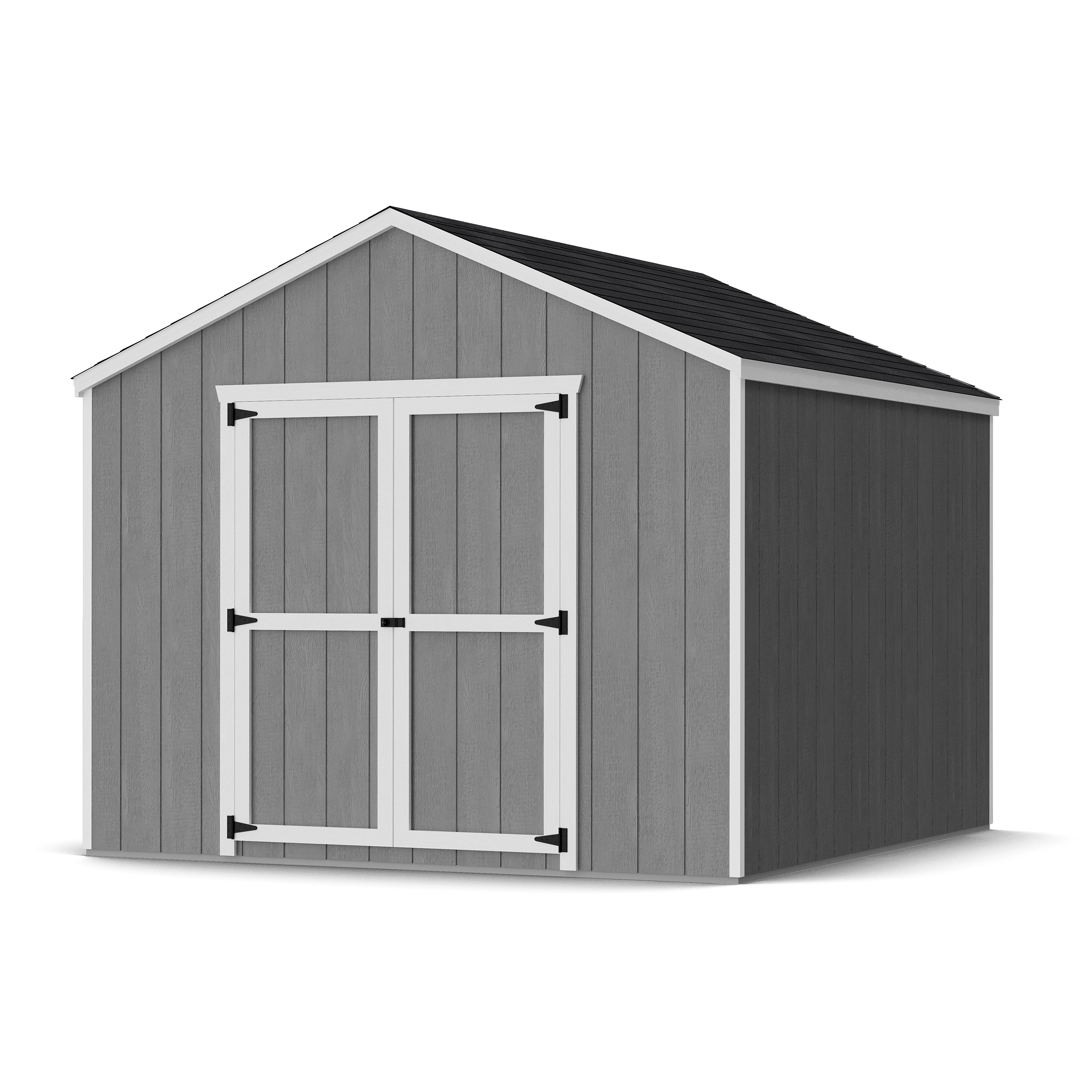 Rendering of Value Gable Shed with shingles and paint.
