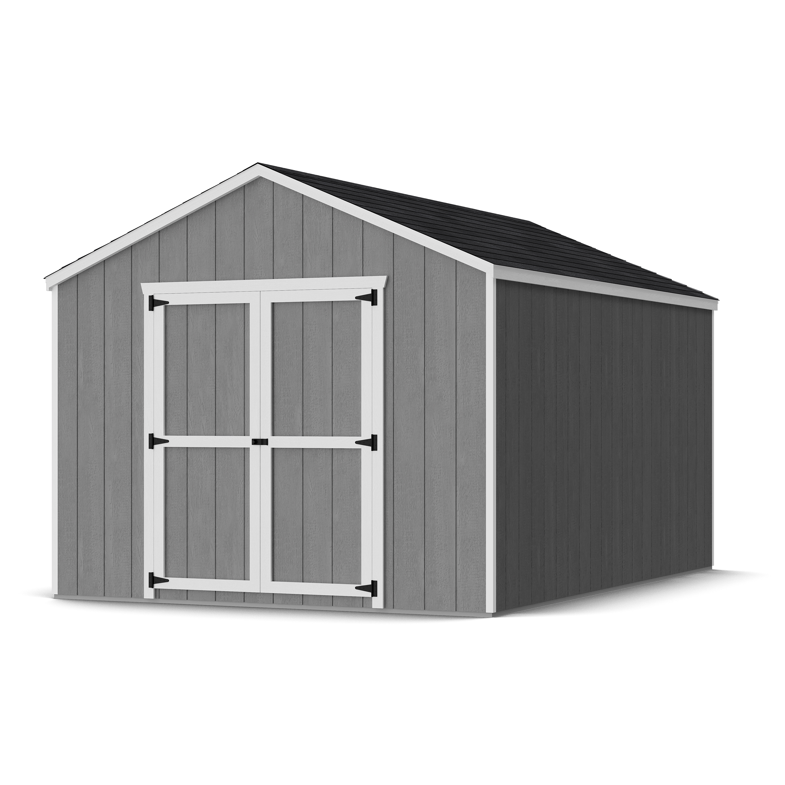 Rendering of Value Gable Shed with shingles and paint.