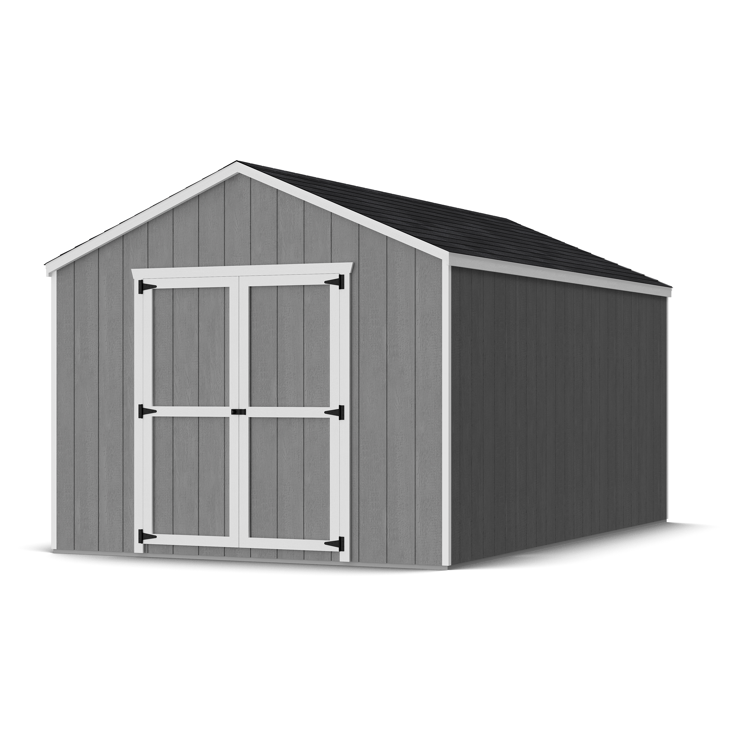Rendering of Value Gable Shed with shingles and paint.