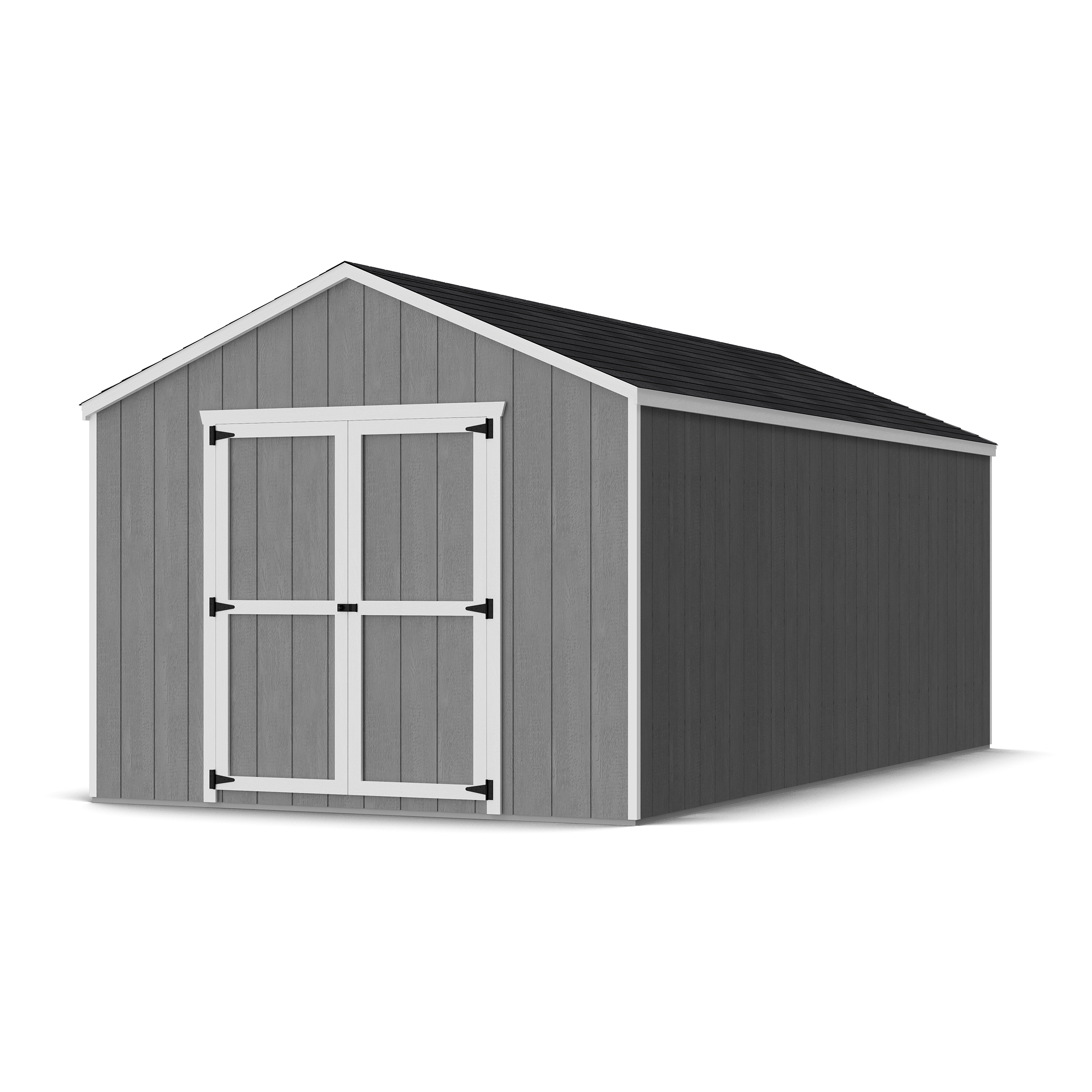 Rendering of Value Gable Shed with shingles and paint.