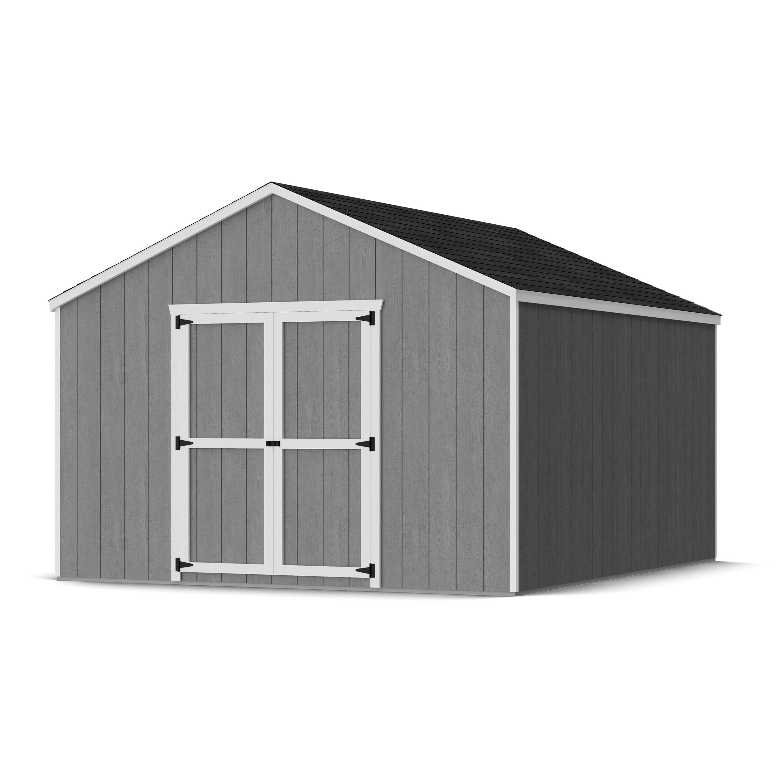 Rendering of Value Gable Shed with shingles and paint.