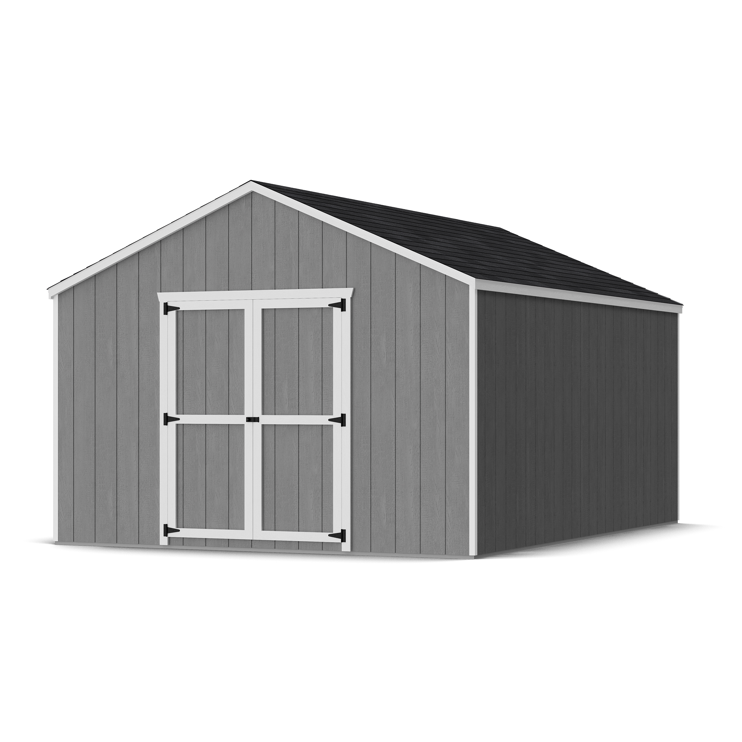 Rendering of Value Gable Shed with shingles and paint.