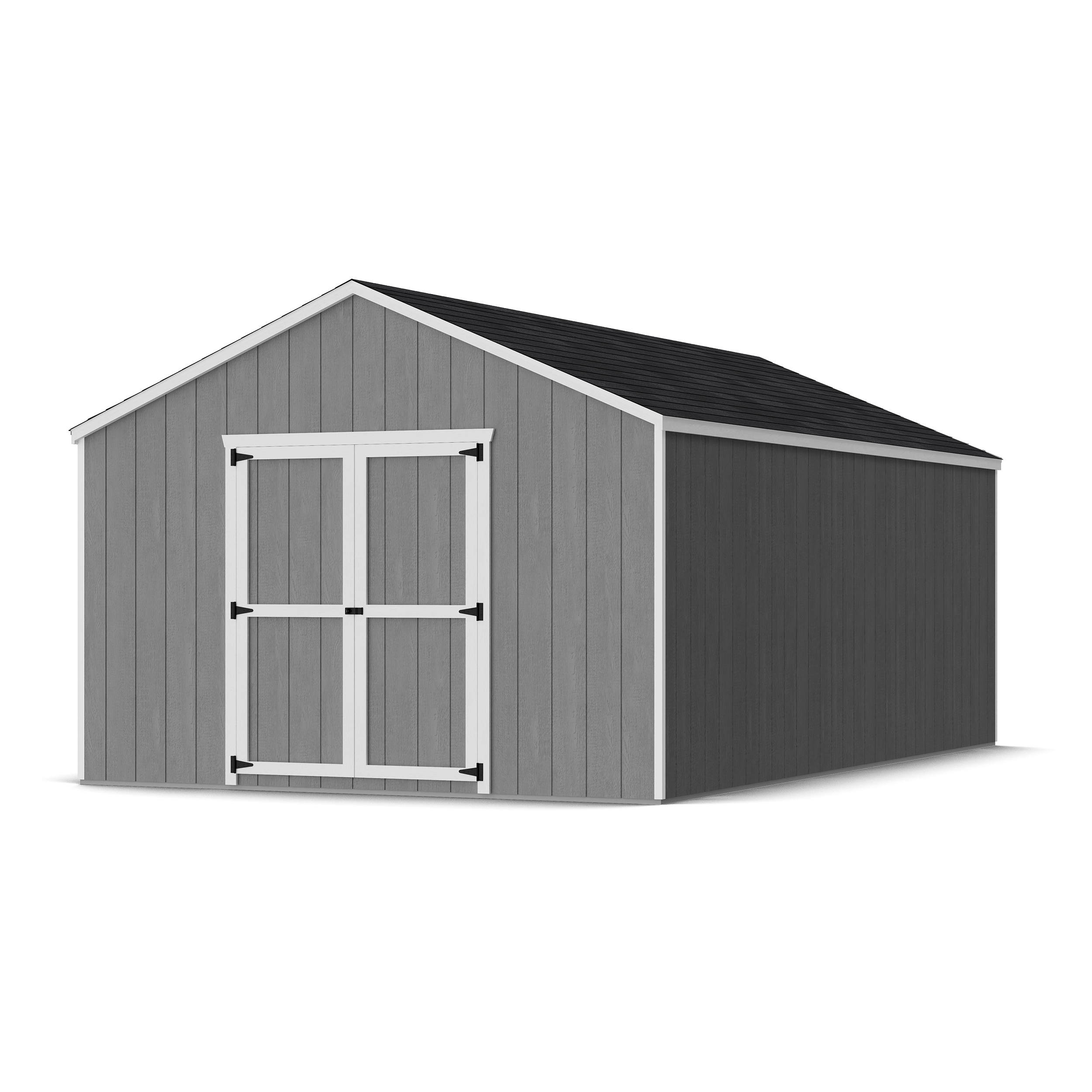 Rendering of Value Gable Shed with shingles and paint.