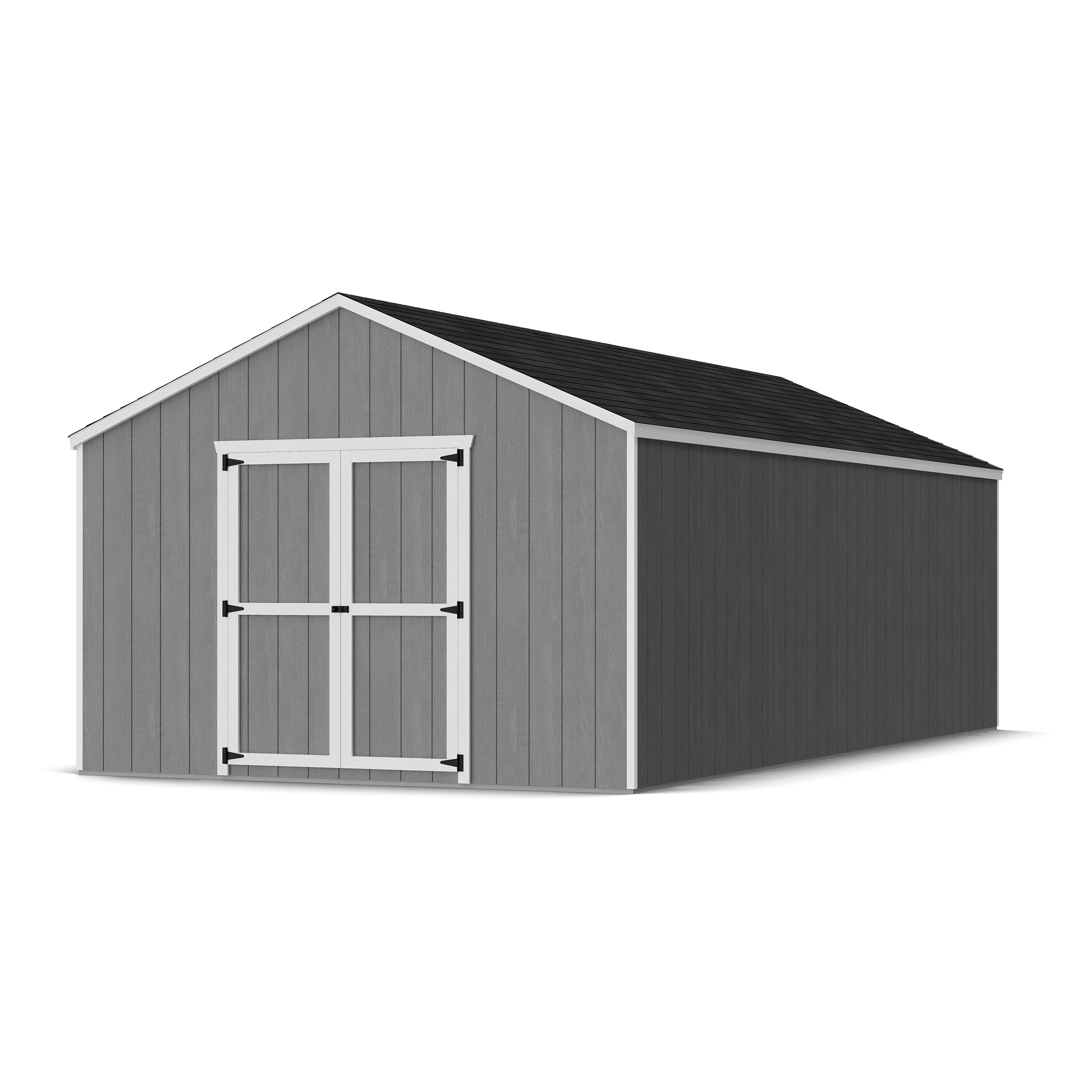 Rendering of Value Gable Shed with shingles and paint.