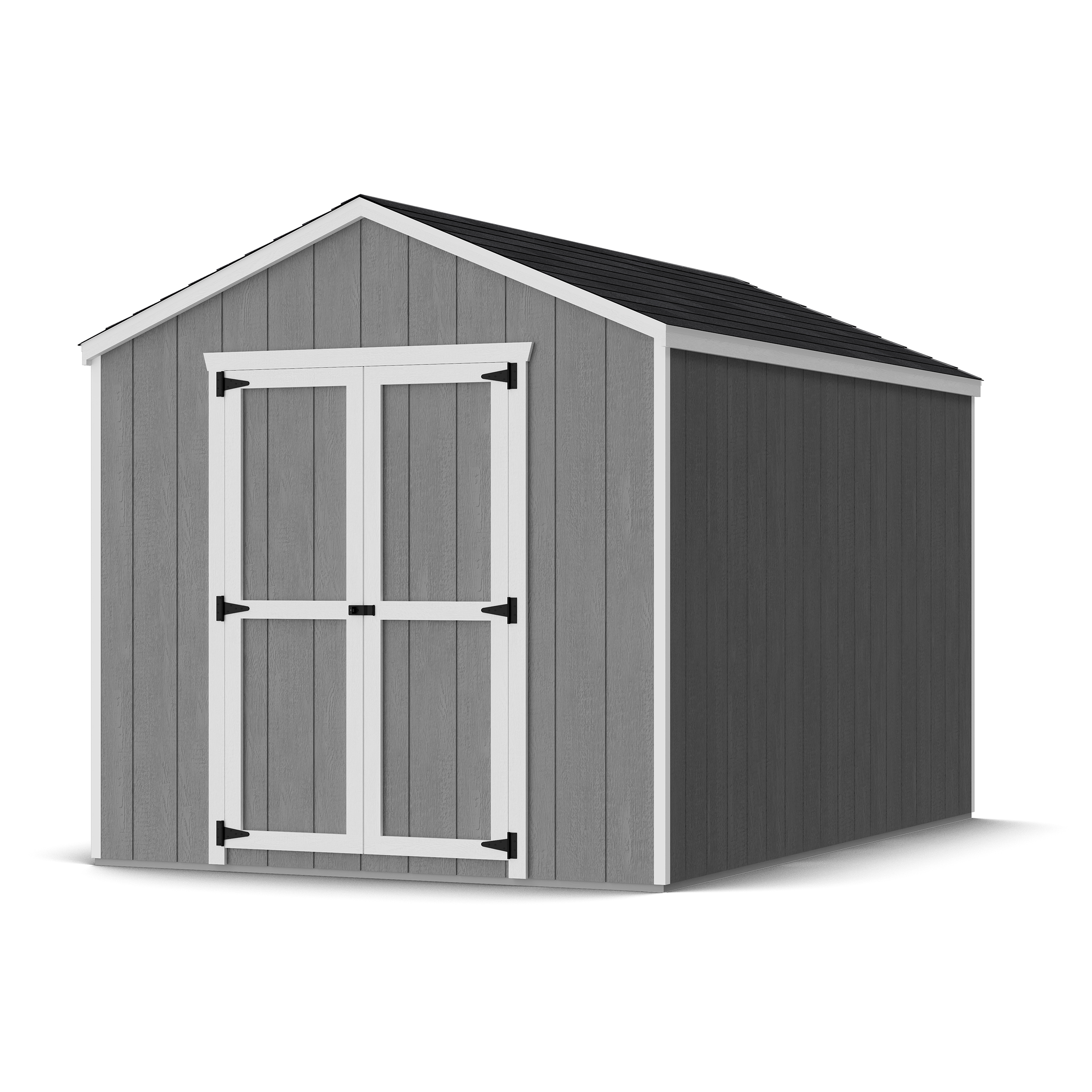 Rendering of Value Gable Shed with shingles and paint.