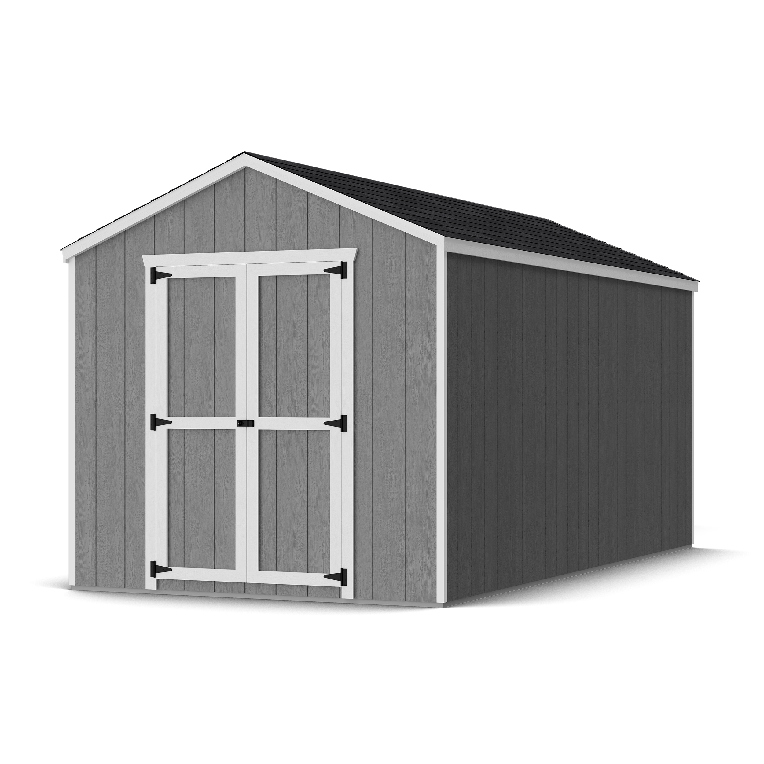 Rendering of Value Gable Shed with shingles and paint.