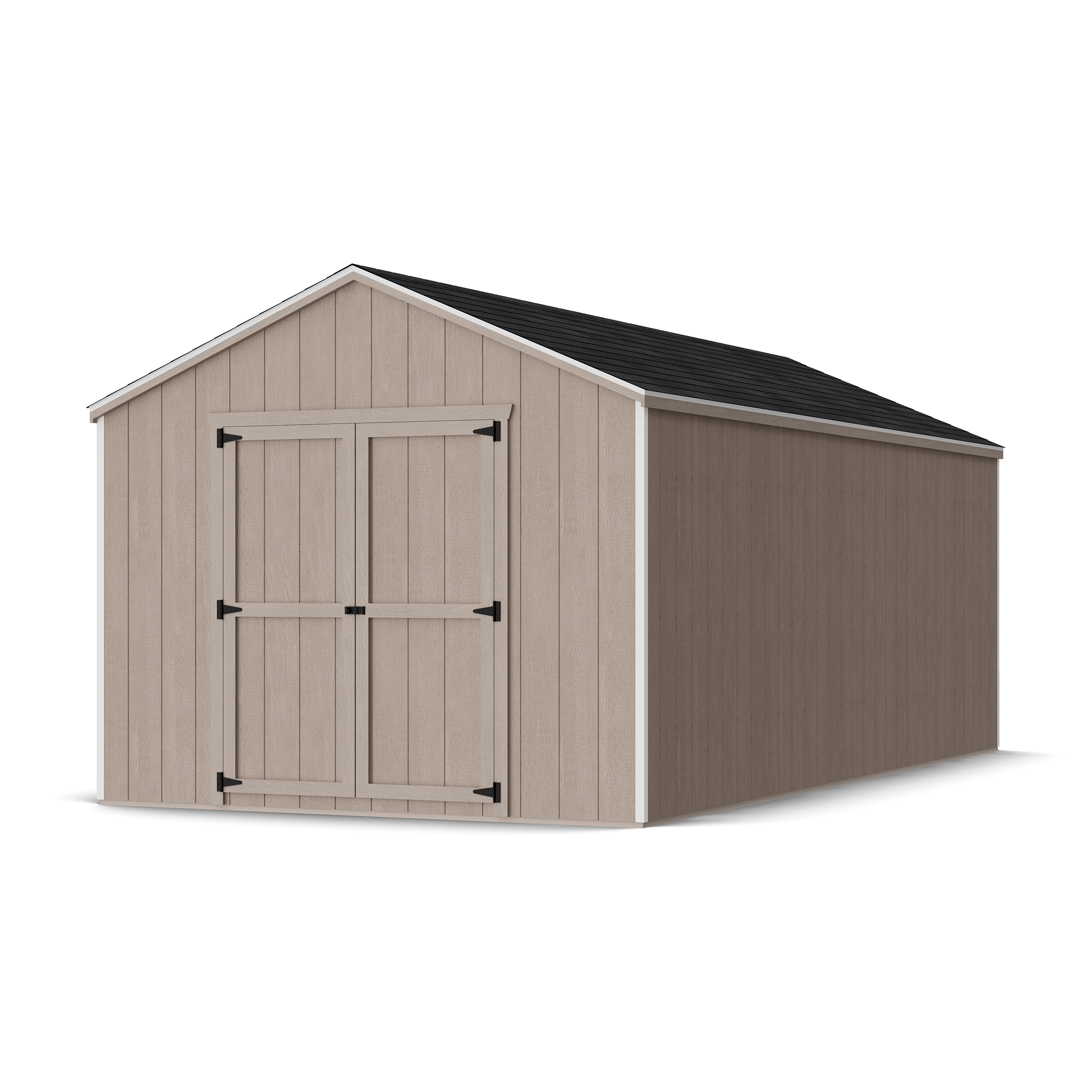 Rendering of Value Gable Shed in assembly process ready to be painted.