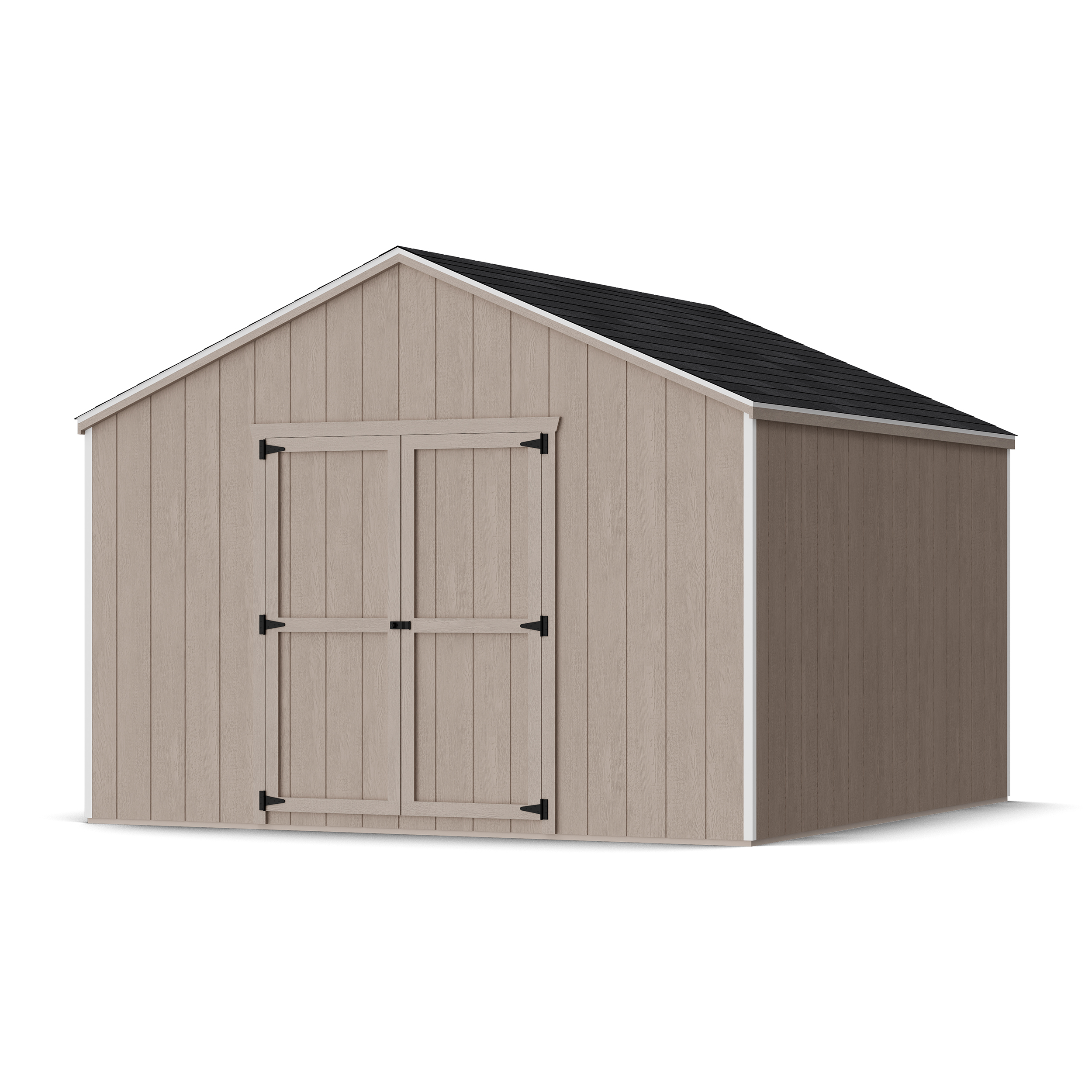 Rendering of Value Gable Shed in assembly process ready to be painted.