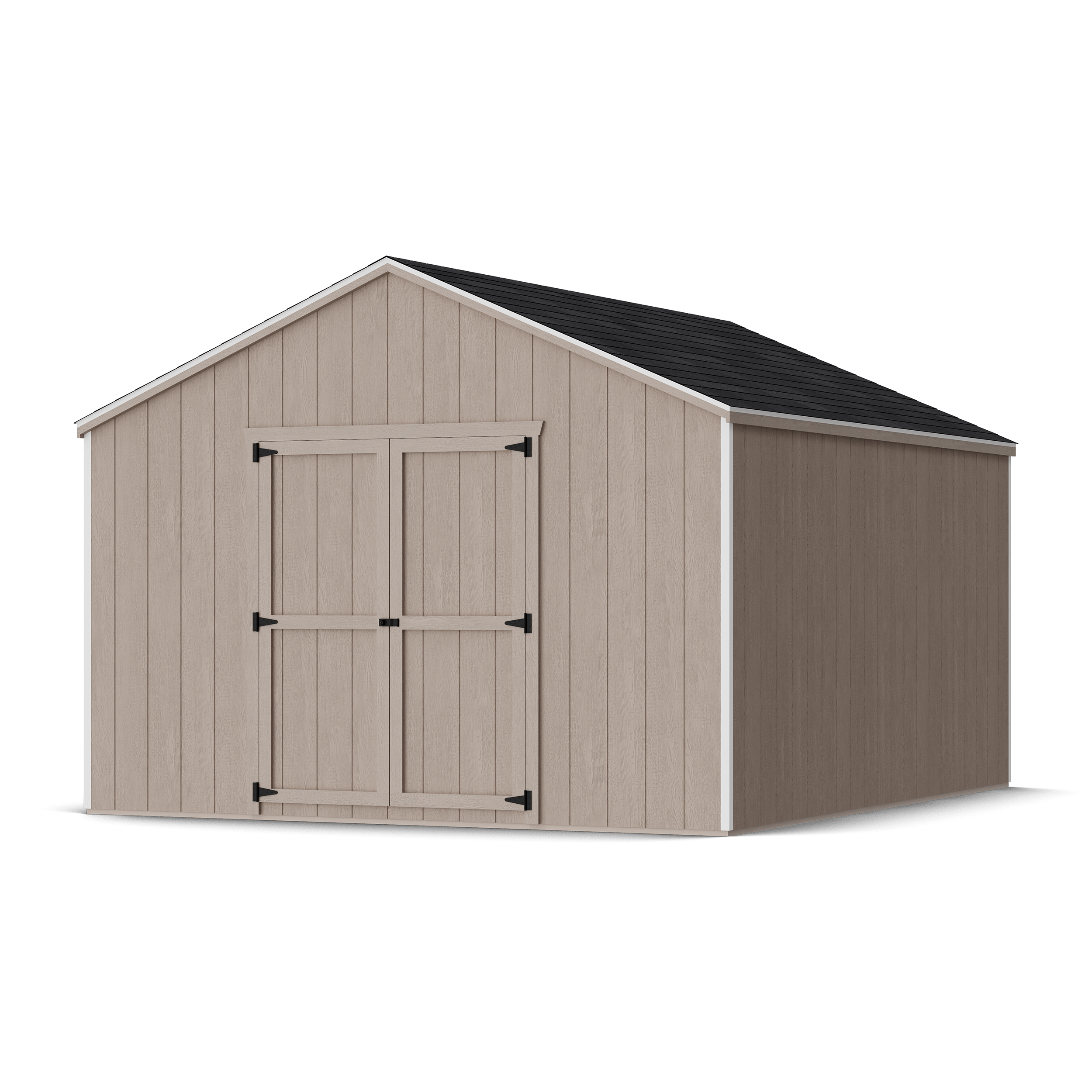 Rendering of Value Gable Shed in assembly process ready to be painted.