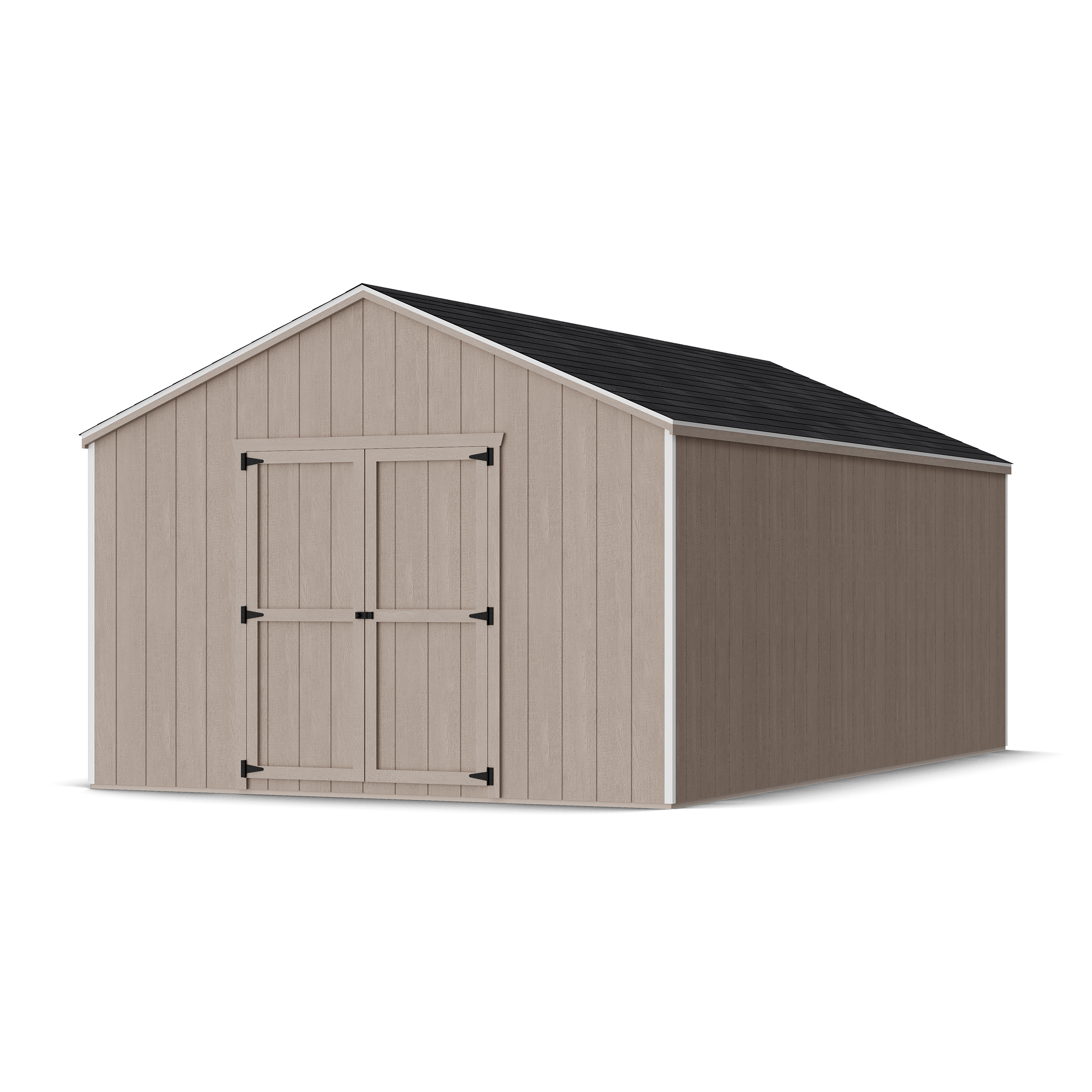 Rendering of Value Gable Shed in assembly process ready to be painted.