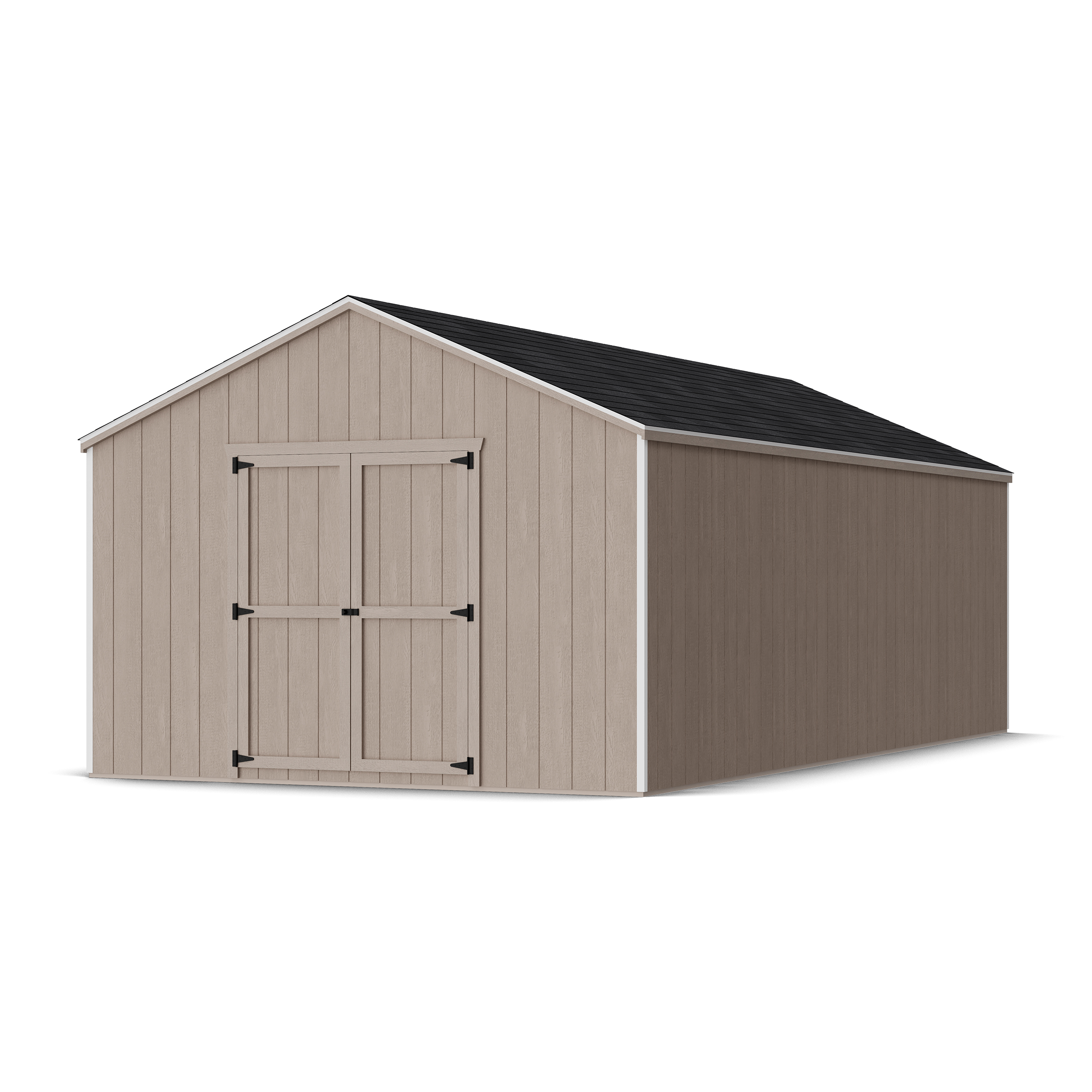 Rendering of Value Gable Shed in assembly process ready to be painted.