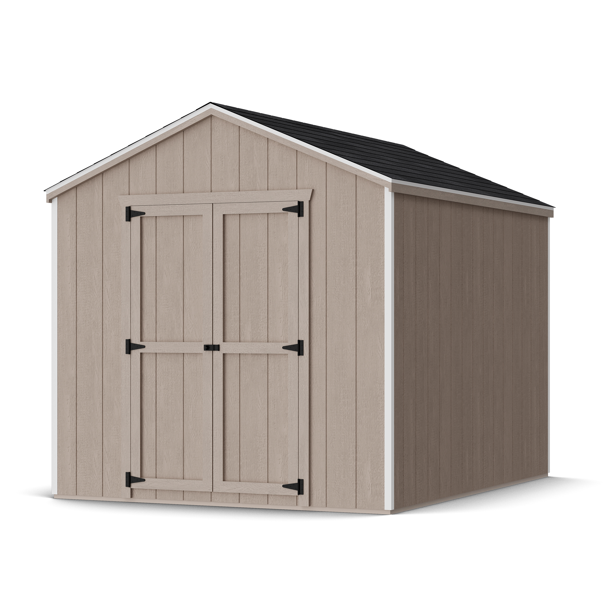 Rendering of Value Gable Shed in assembly process ready to be painted.
