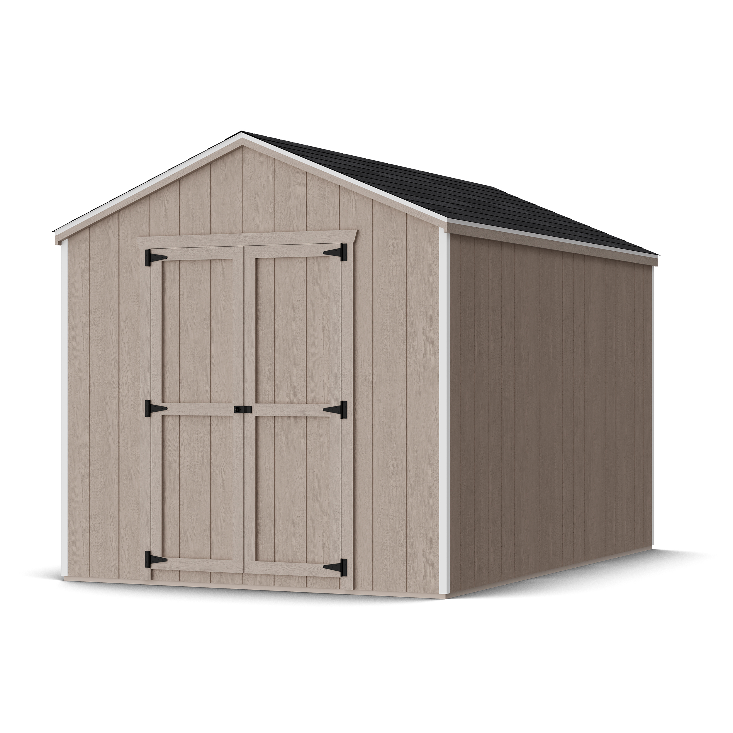 Rendering of Value Gable Shed in assembly process ready to be painted.