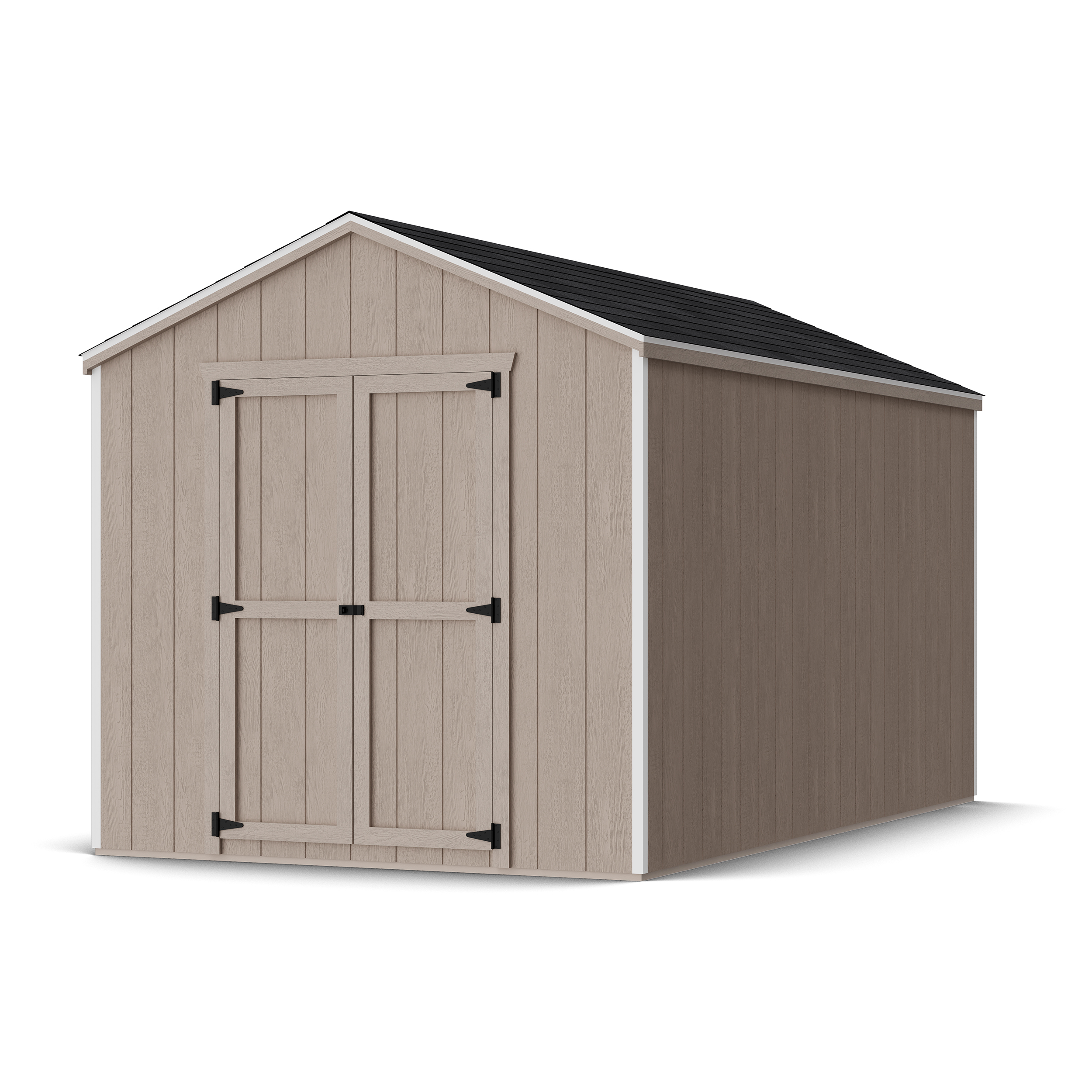 Rendering of Value Gable Shed in assembly process ready to be painted.