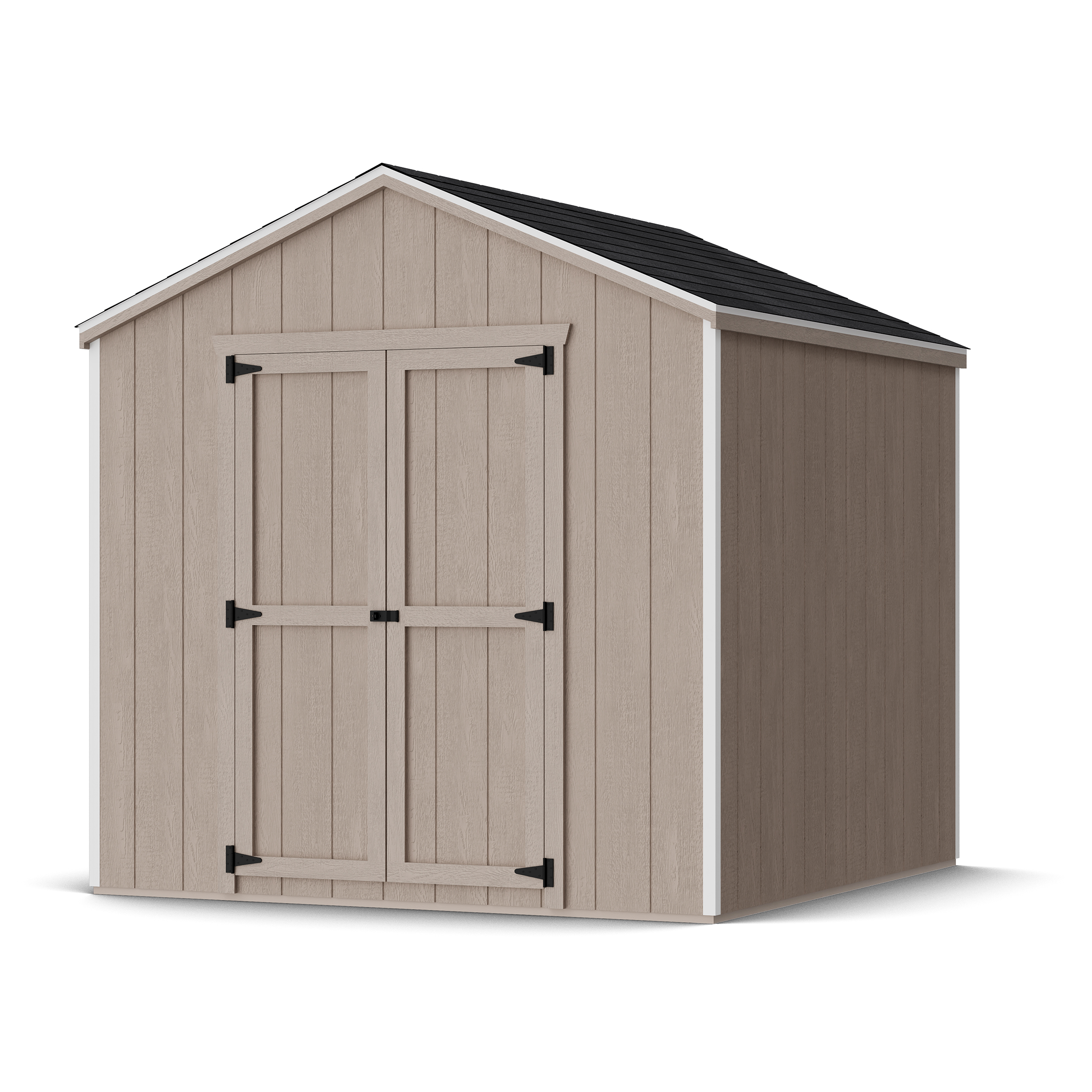 Rendering of Value Gable Shed in assembly process ready to be painted.
