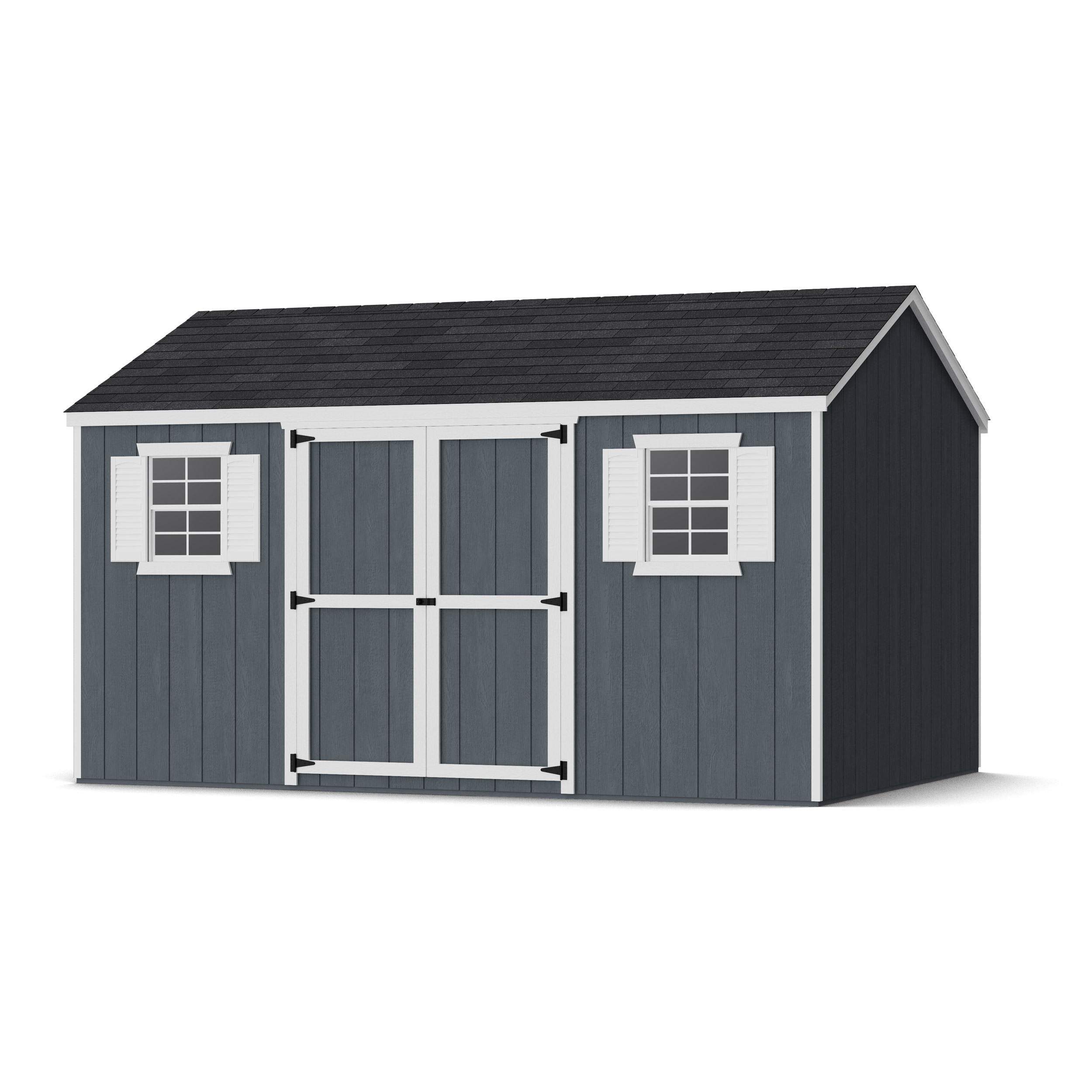 Rendering of Value Workshop Shed with shingles and paint.