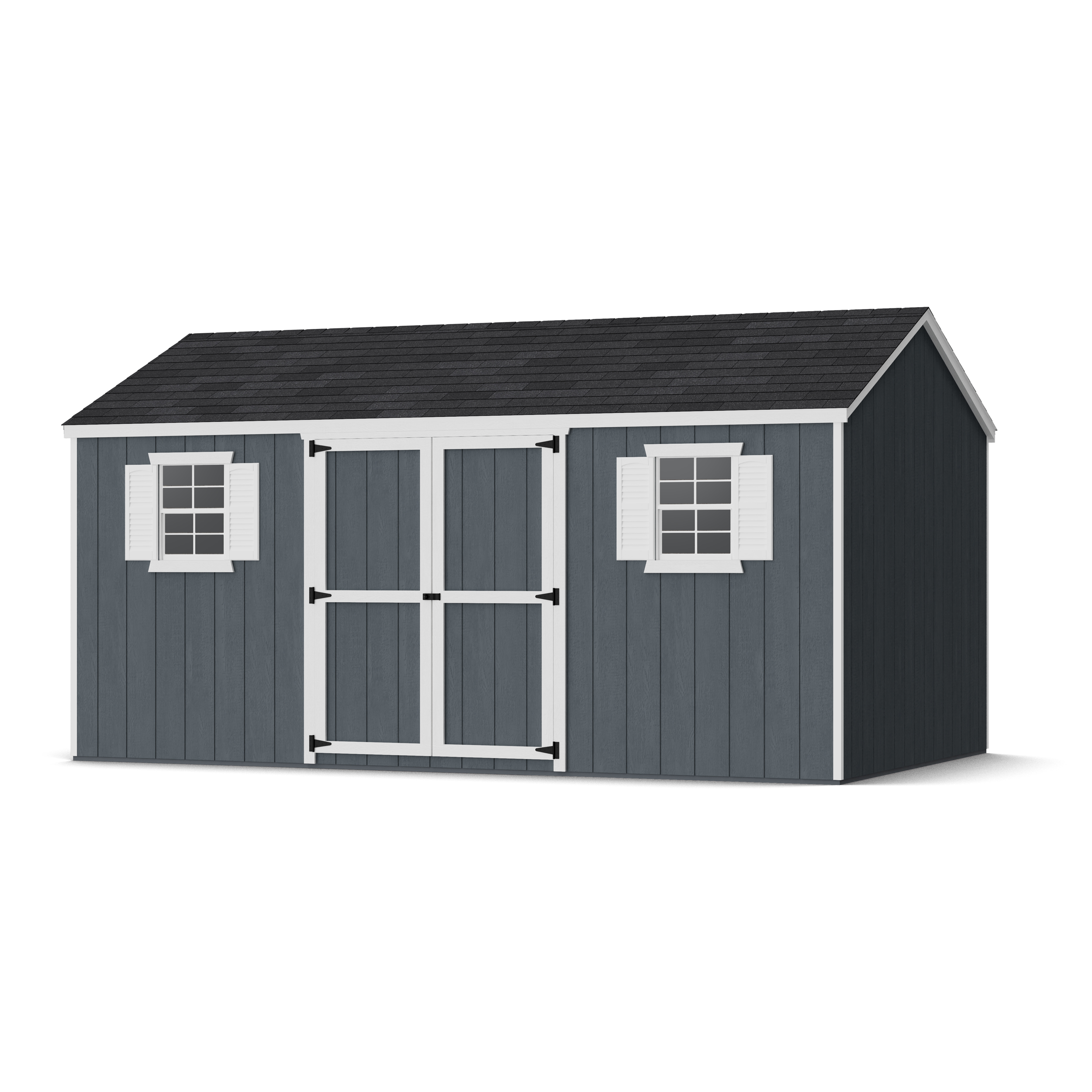 Rendering of Value Workshop Shed with shingles and paint.
