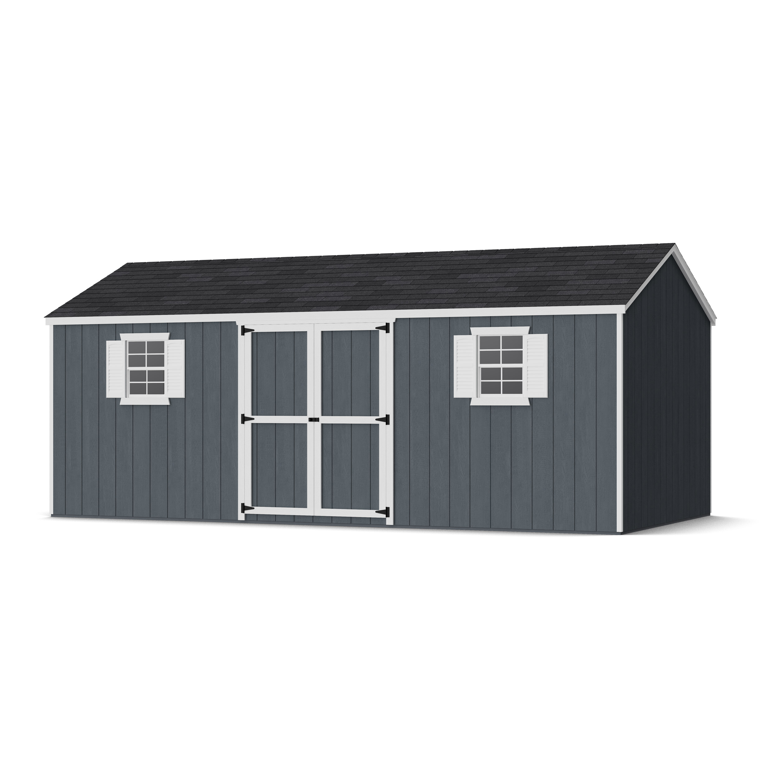 Rendering of Value Workshop Shed with shingles and paint.
